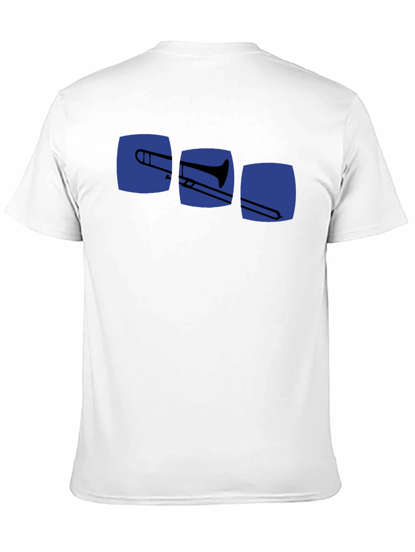 Black Trombone Design Black T-Shirt - Music Lover Tee view 11