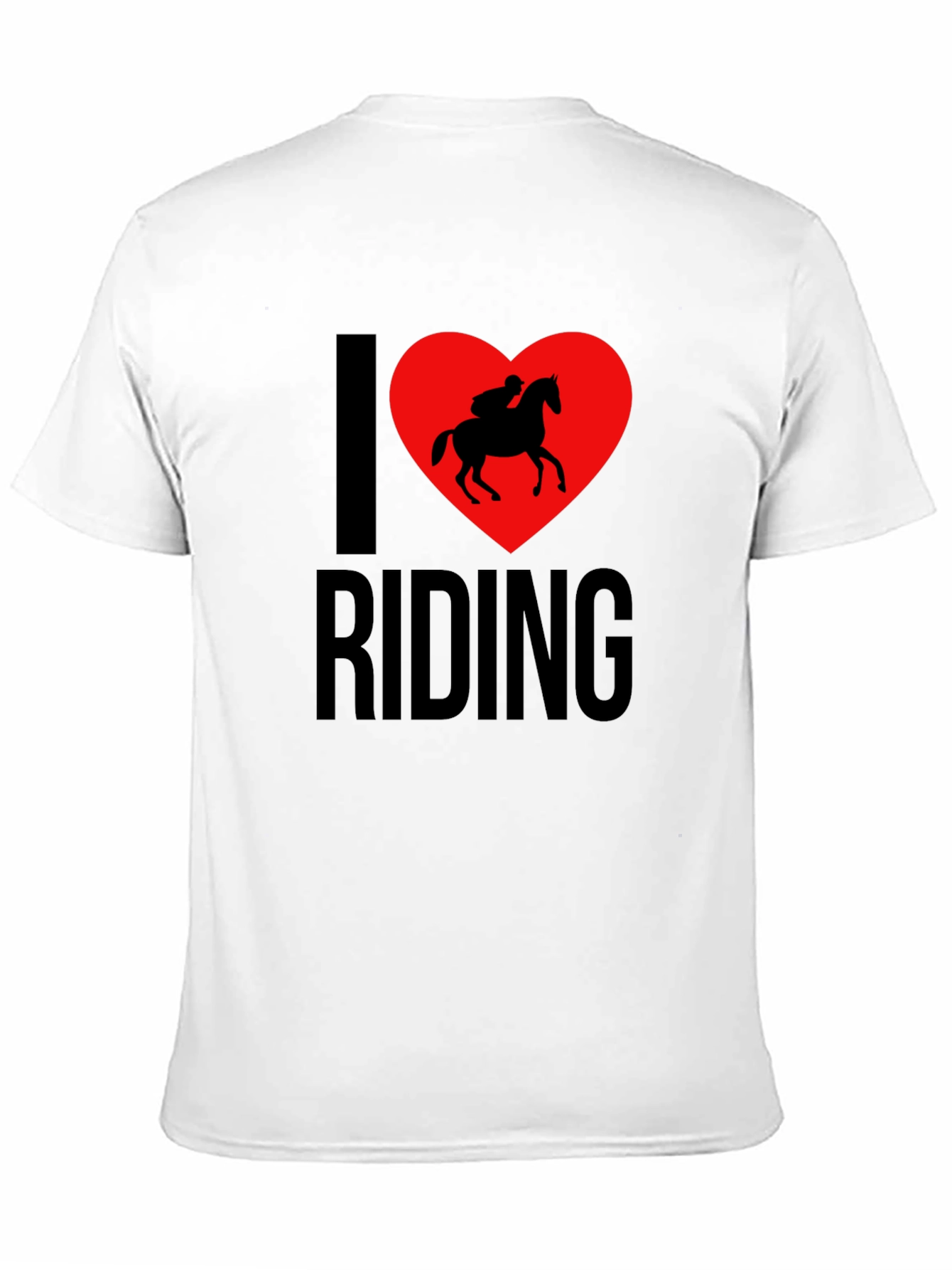 Black I Love Riding T-Shirt - Horseback Riding Tee view 11