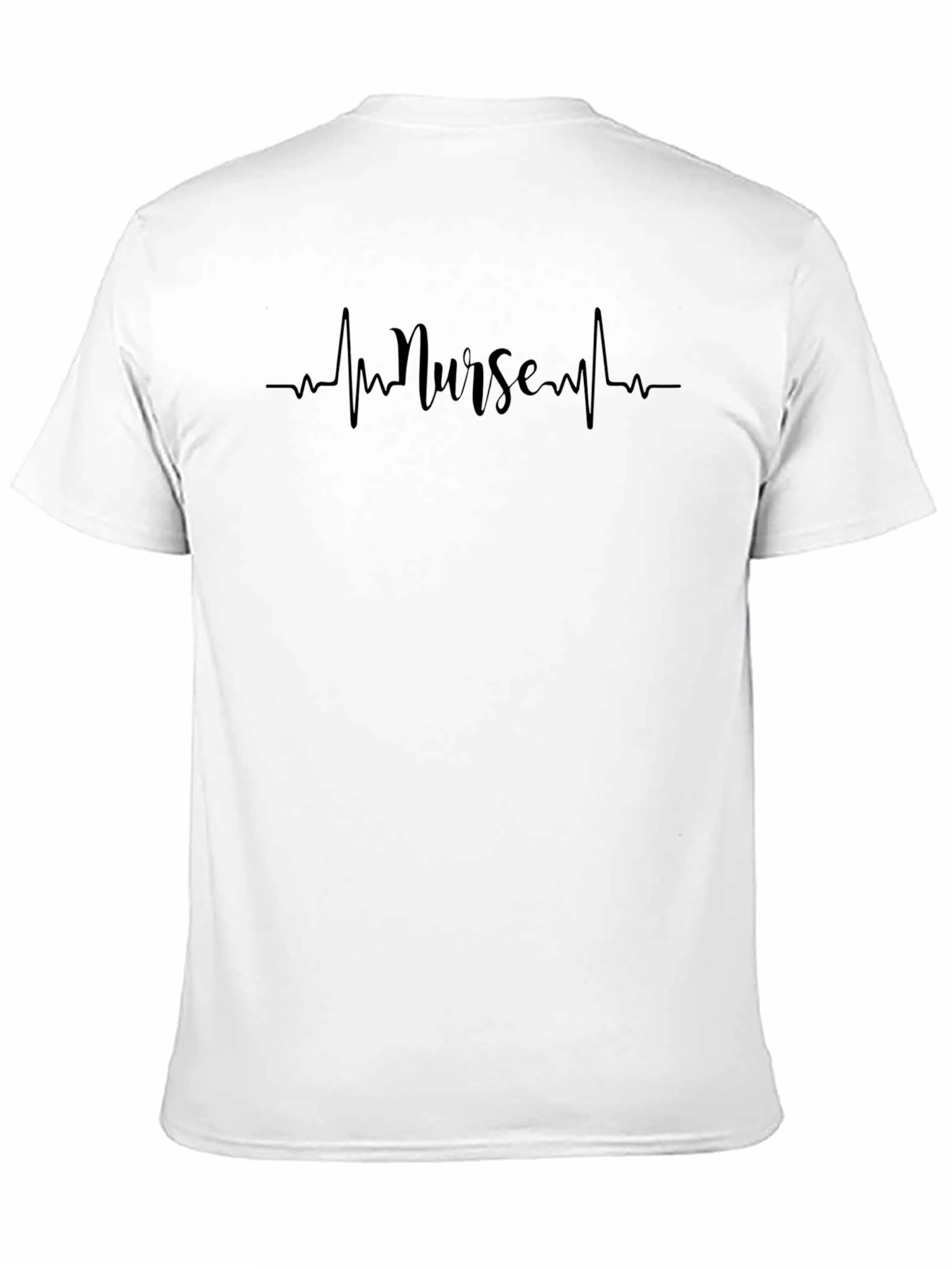 Black Nurse Heartbeat Graphic T-Shirt - Black view 11
