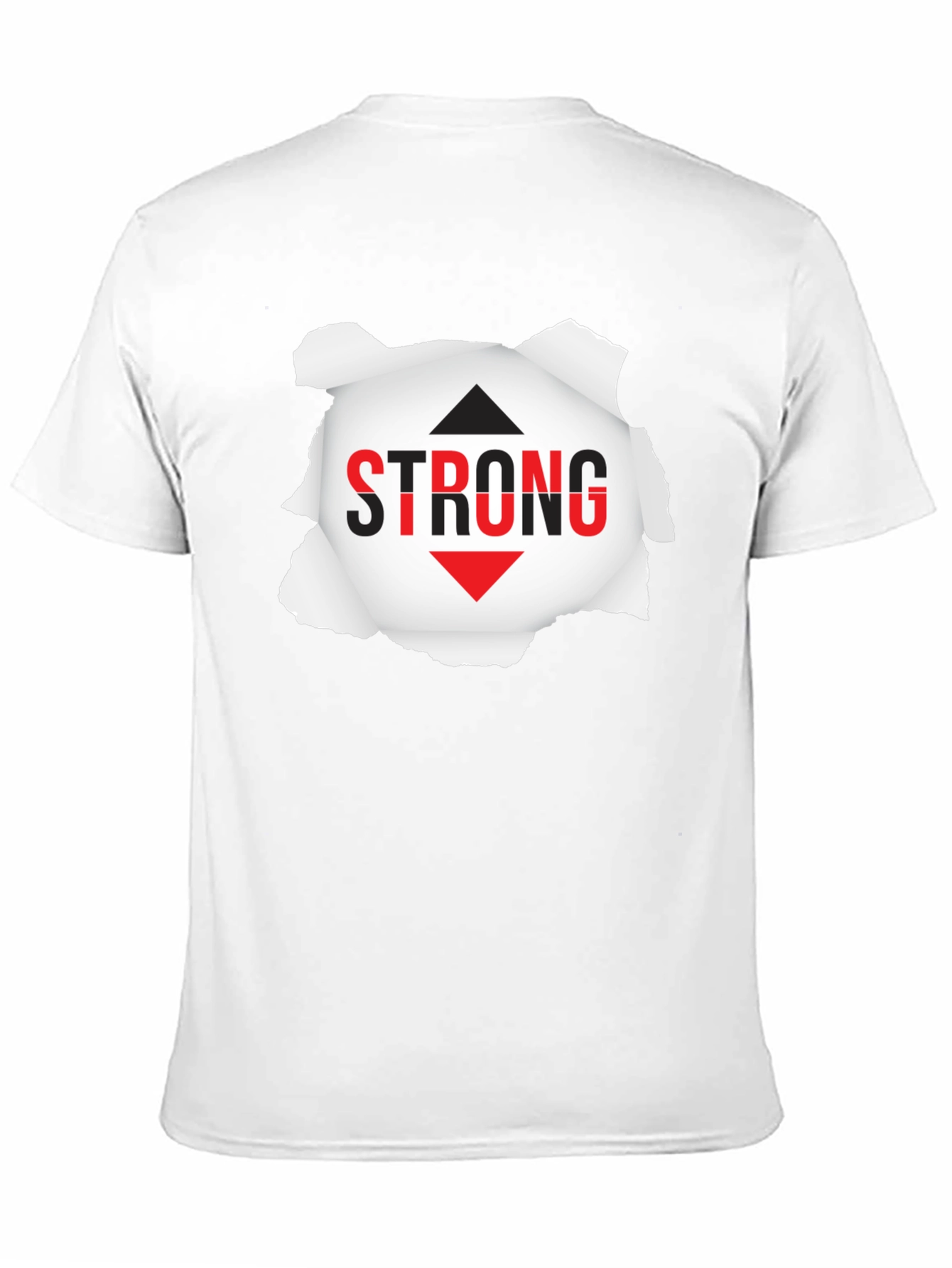 Black Strong Graphic Tee - Black Short Sleeve Shirt view 11