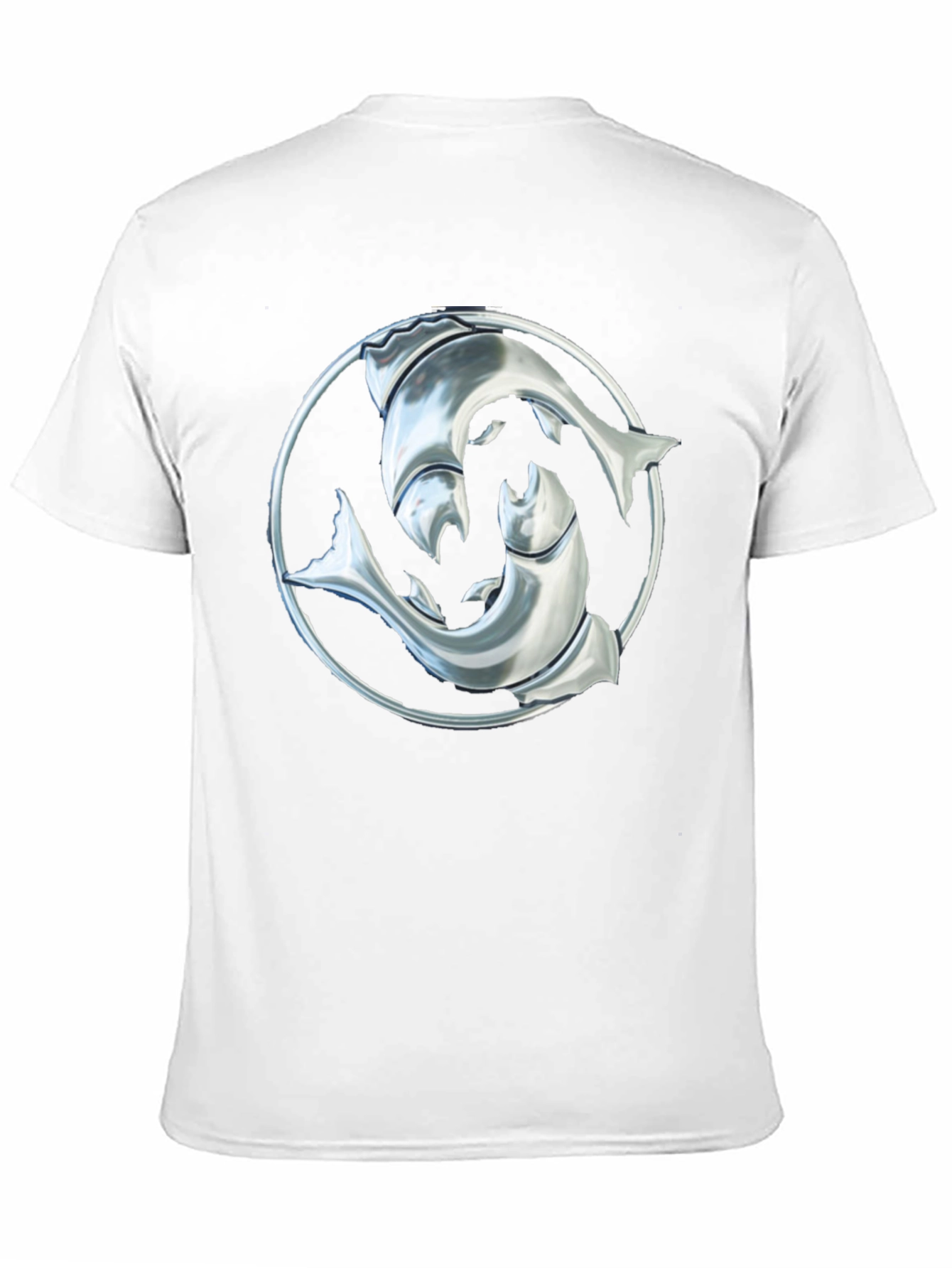 Black Dolphin Yin Yang Graphic Tee - Black Cotton Blend view 11