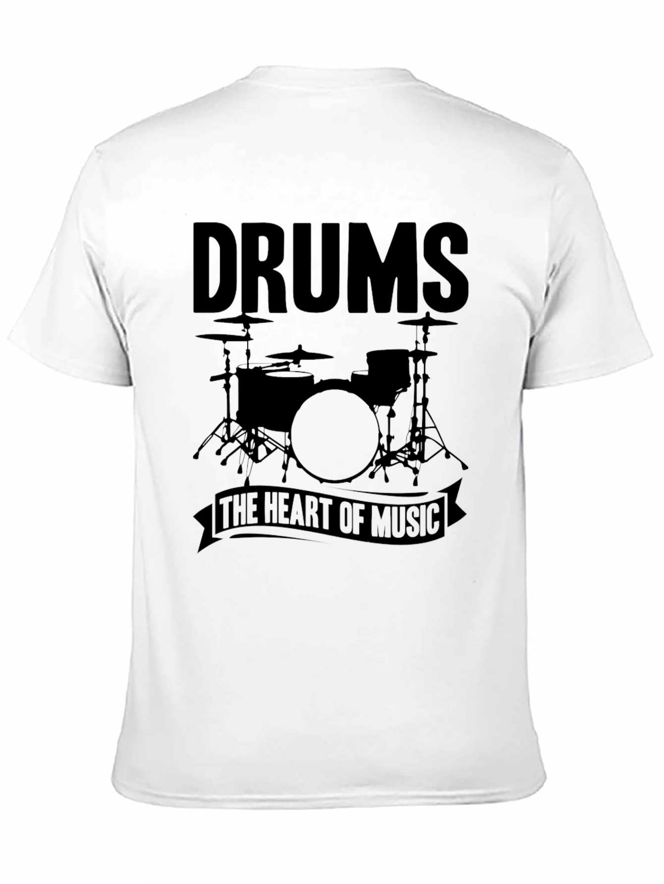 Black Drums: The Heart of Music - Black T-Shirt view 11
