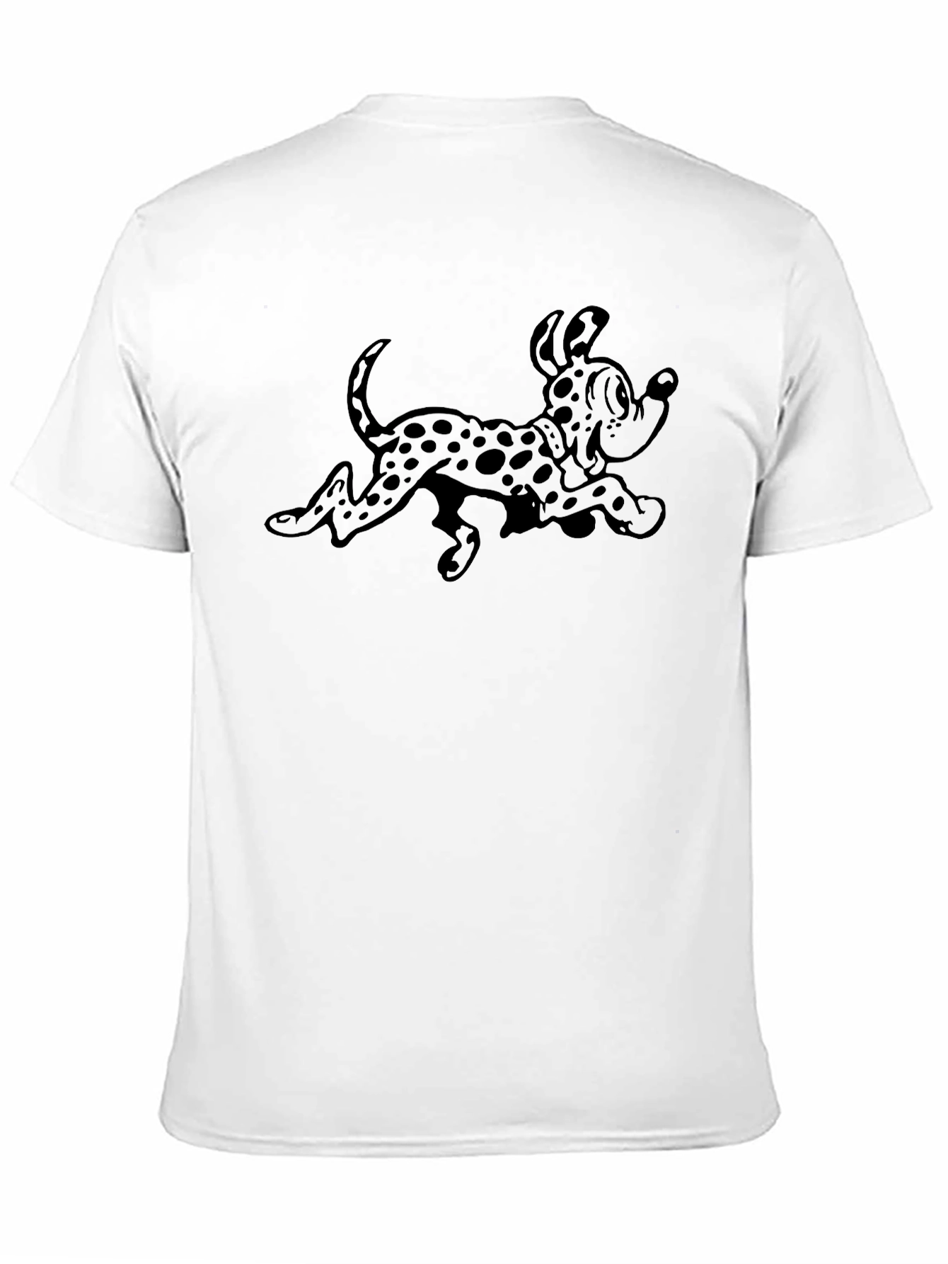 Black Cartoon Dalmatian Black T-Shirt view 11