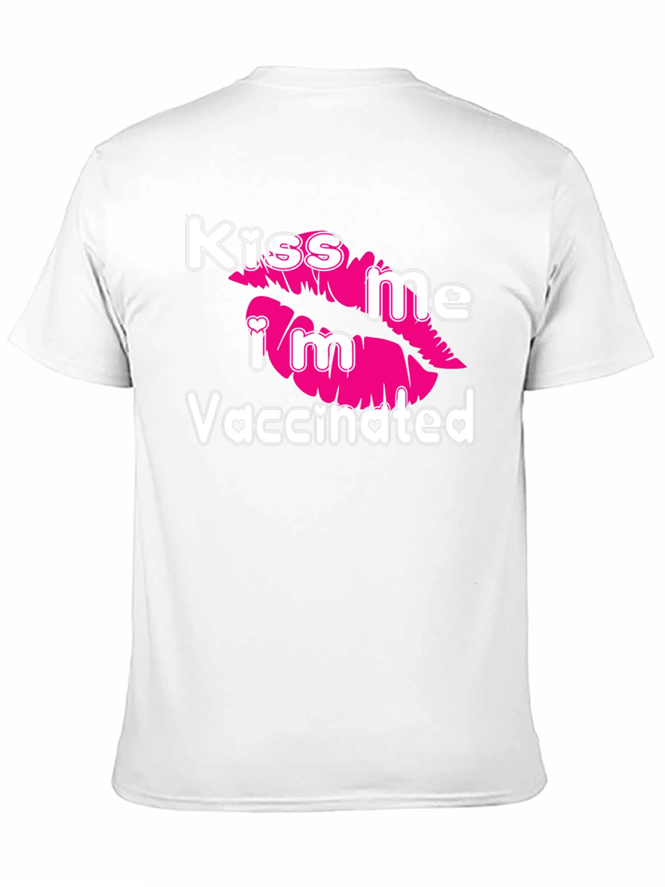 Black Kiss Me I'm Vaccinated T-Shirt view 11