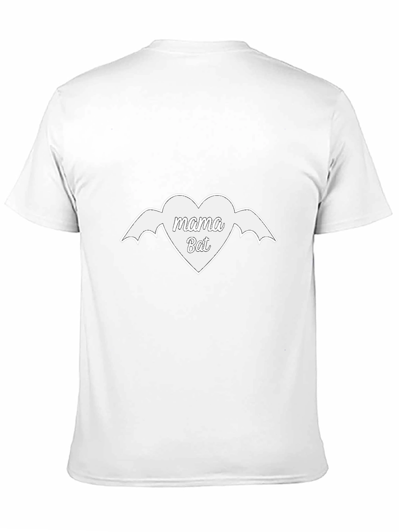 Black Mama Bat Heart Graphic Tee - Black T-Shirt view 11
