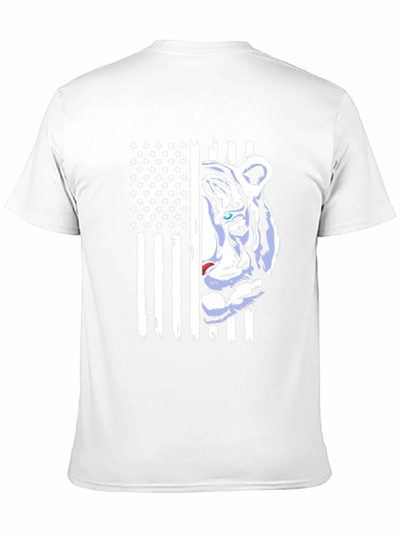 Black Patriotic Tiger Graphic Tee - American Pride view 11