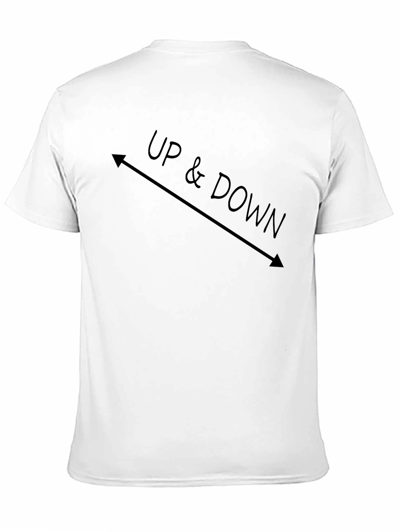 Black Up & Down Graphic Tee - Black Crew Neck view 11