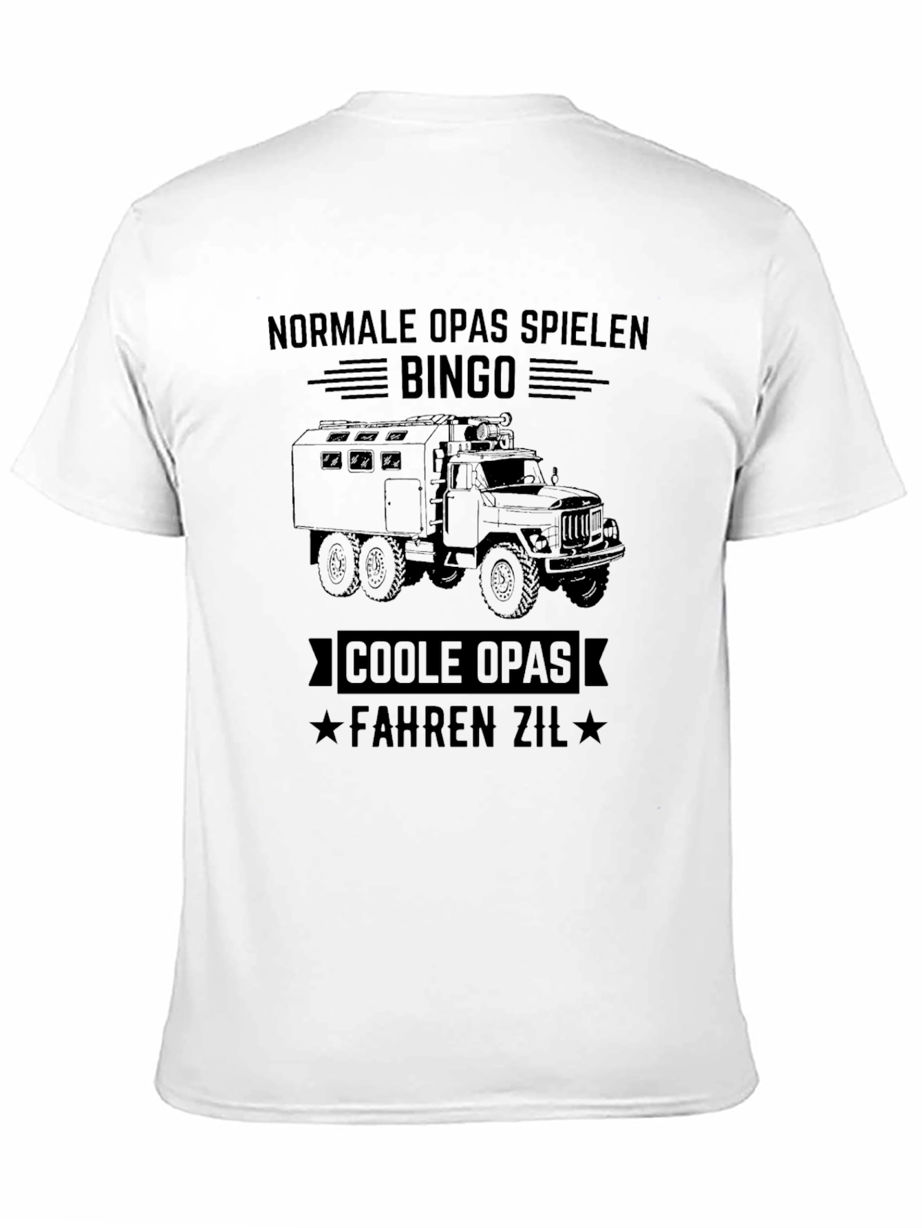 Black Cool Grandpas Drive Zil T-Shirt - Black view 11