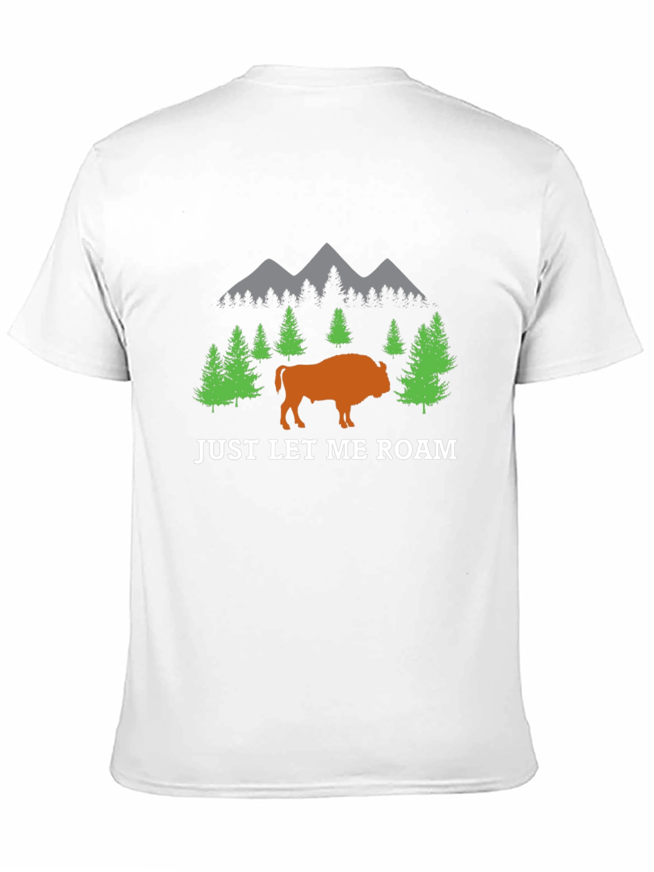 Black Just Let Me Roam Bison Graphic Tee view 11