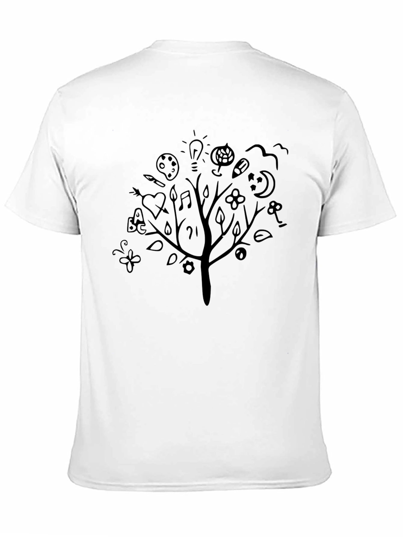 Black Tree of Knowledge Black Graphic Tee view 11