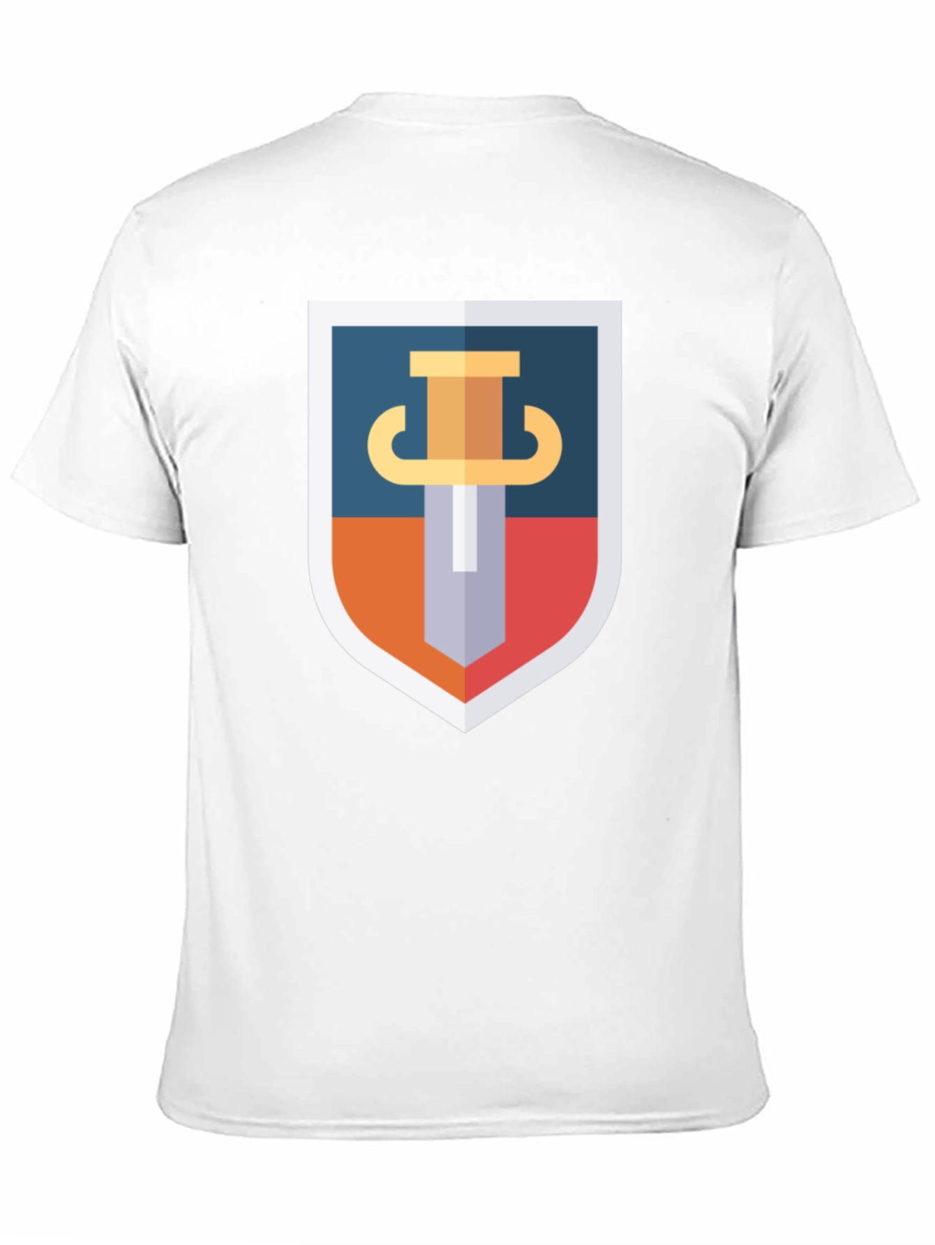 Black Sword Shield Graphic Tee - Black Cotton T-Shirt view 11