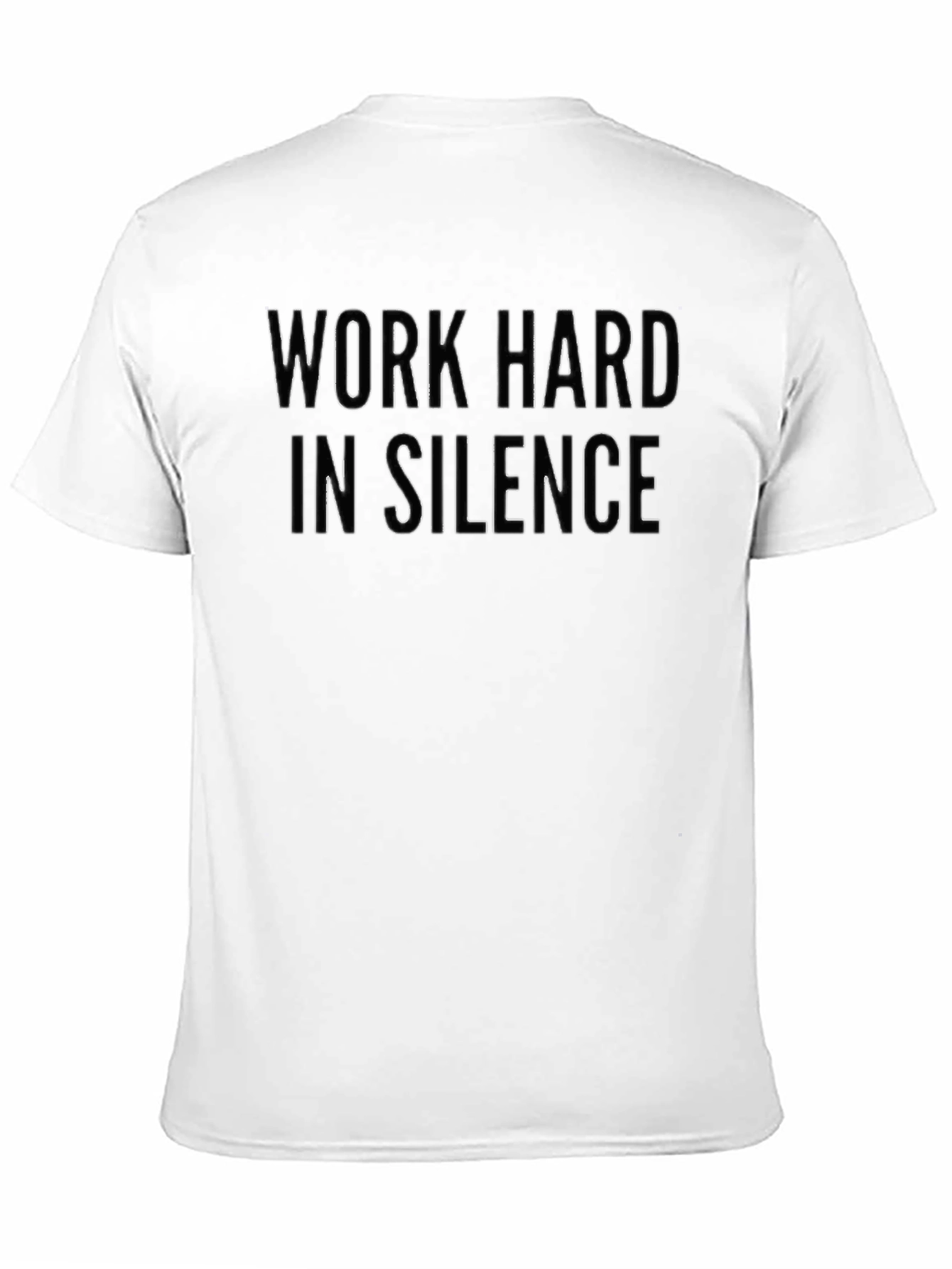Black Work Hard In Silence Graphic Tee - Black view 11