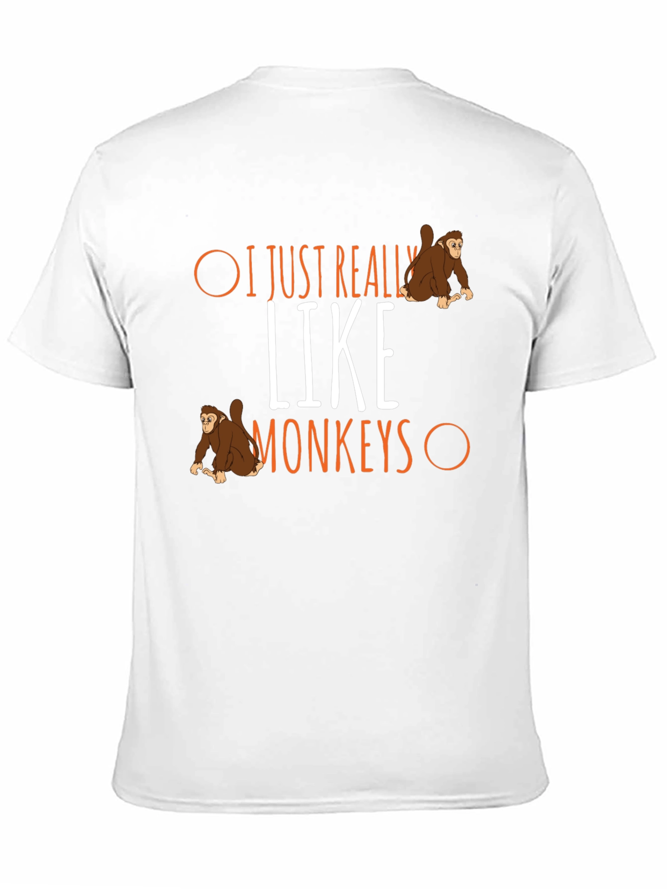 Black I Just Really Like Monkeys Graphic T-Shirt view 11