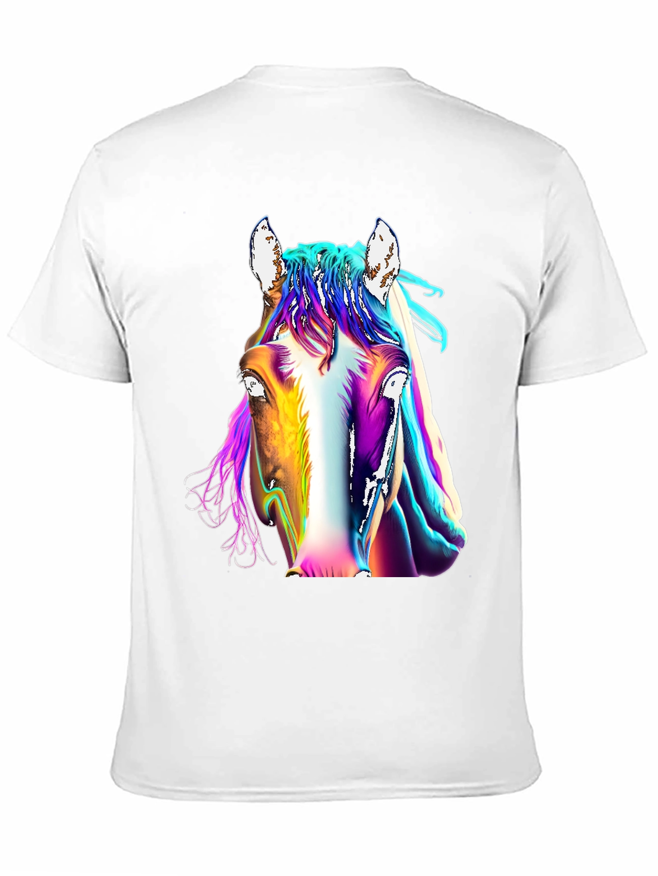 Black Colorful Horse Graphic Tee - Unisex T-Shirt view 11