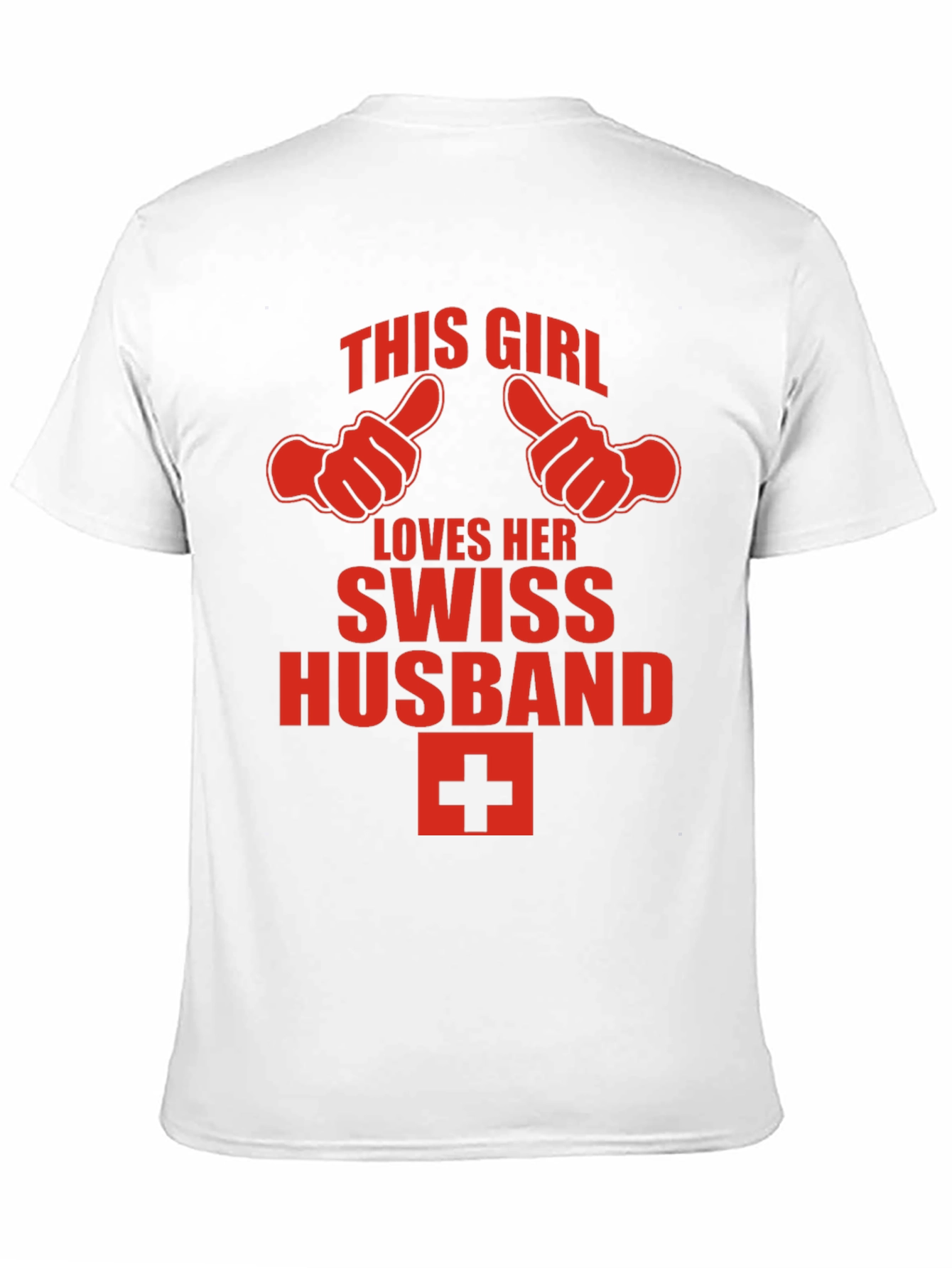 Black Funny Swiss Husband Graphic Tee view 11