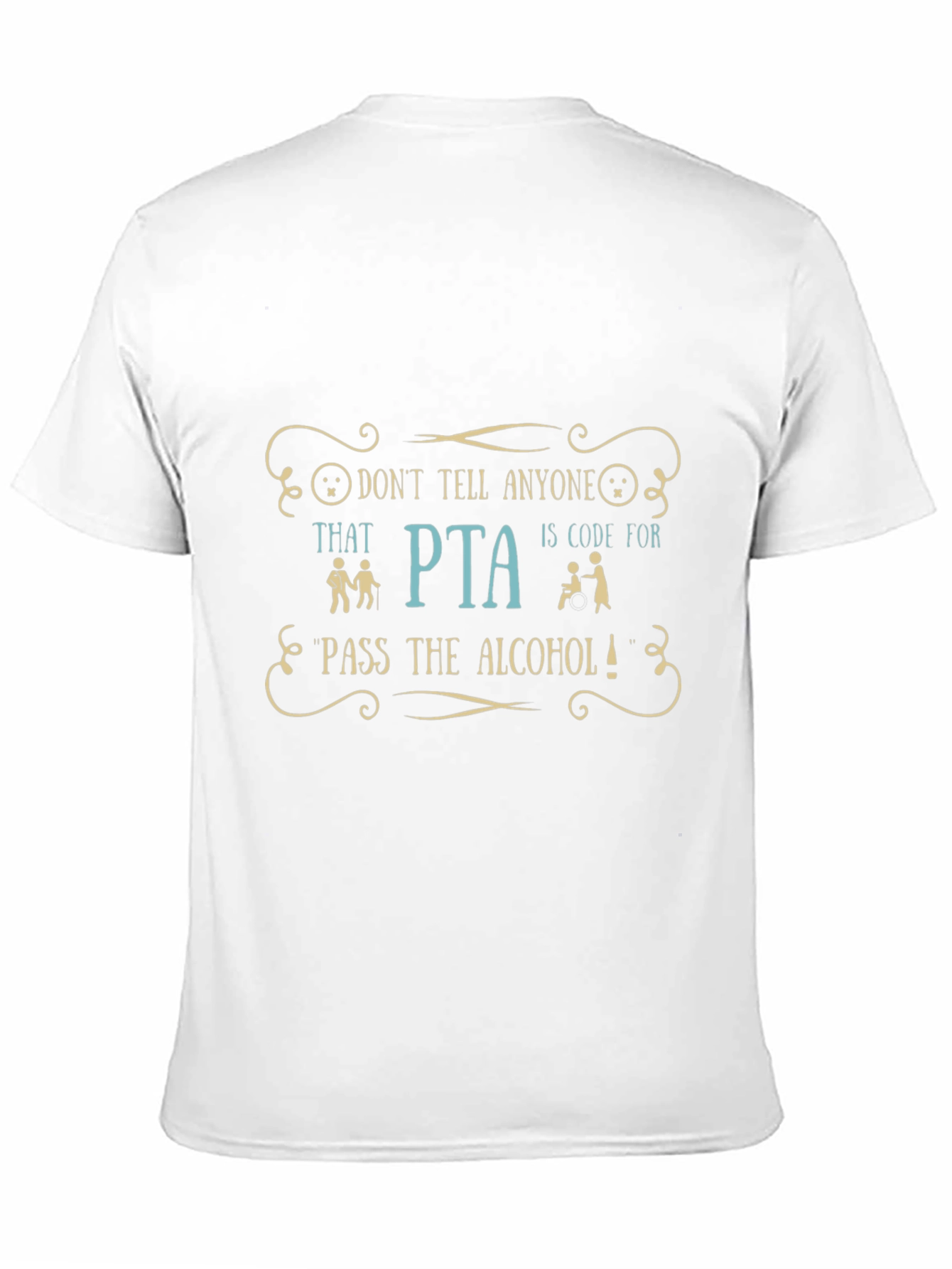 Black Funny PTA T-Shirt: Pass The Alcohol Graphic Tee view 11