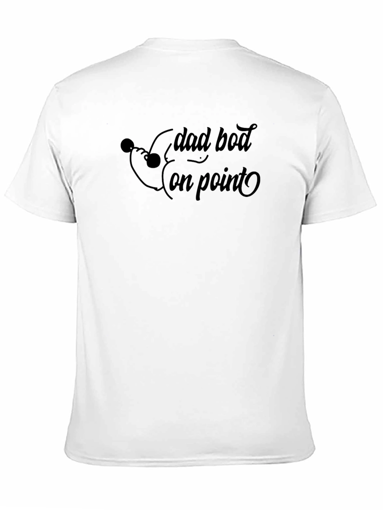 Black Dad Bod On Point Men's Black T-Shirt view 11