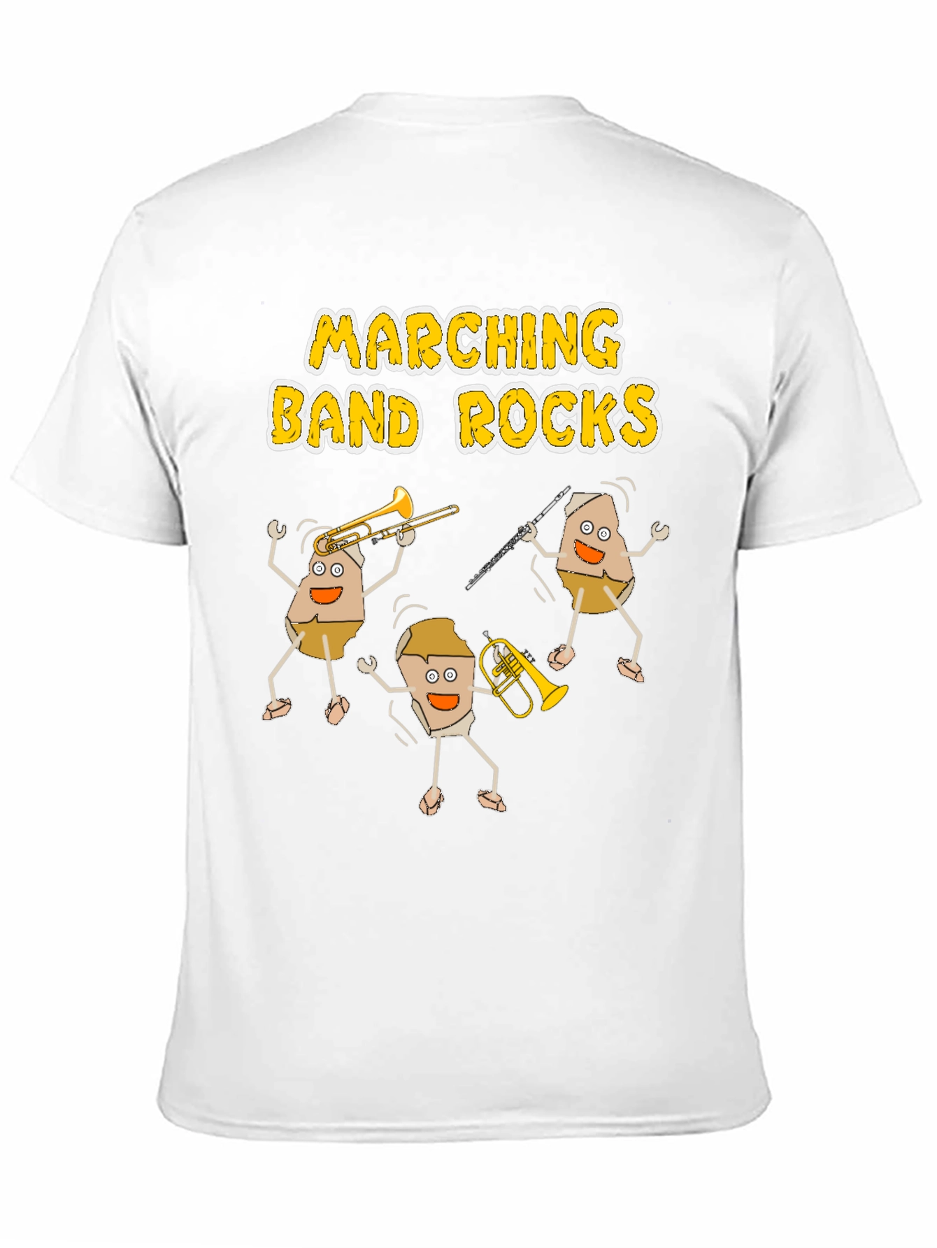 Black Marching Band Rocks Funny T-Shirt - Music Lover Tee view 11