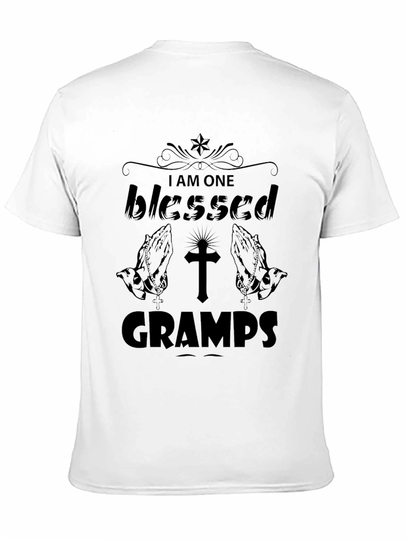 Black Blessed Gramps Black T-Shirt view 11