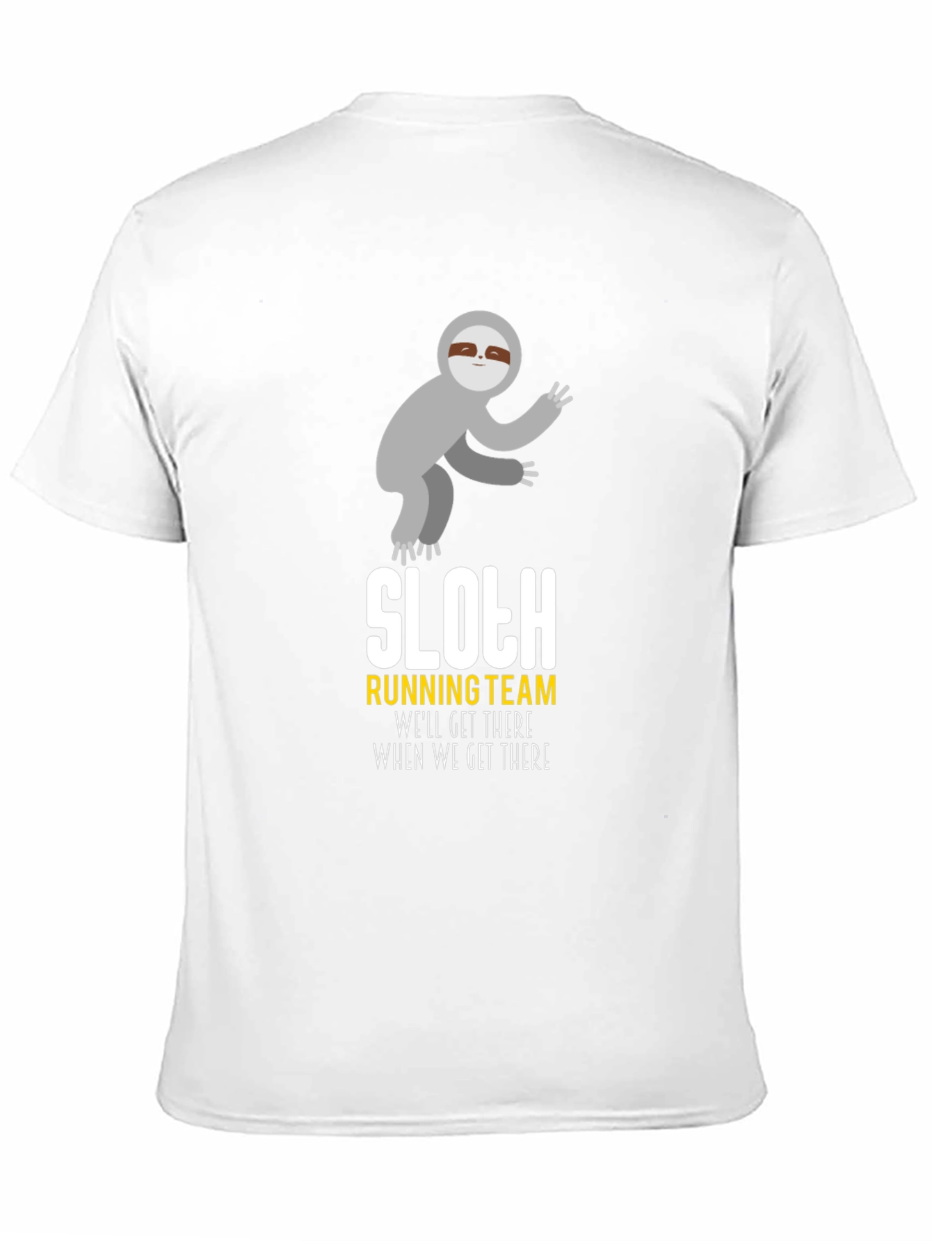 Black Sloth Running Team T-Shirt - Funny Graphic Tee view 11