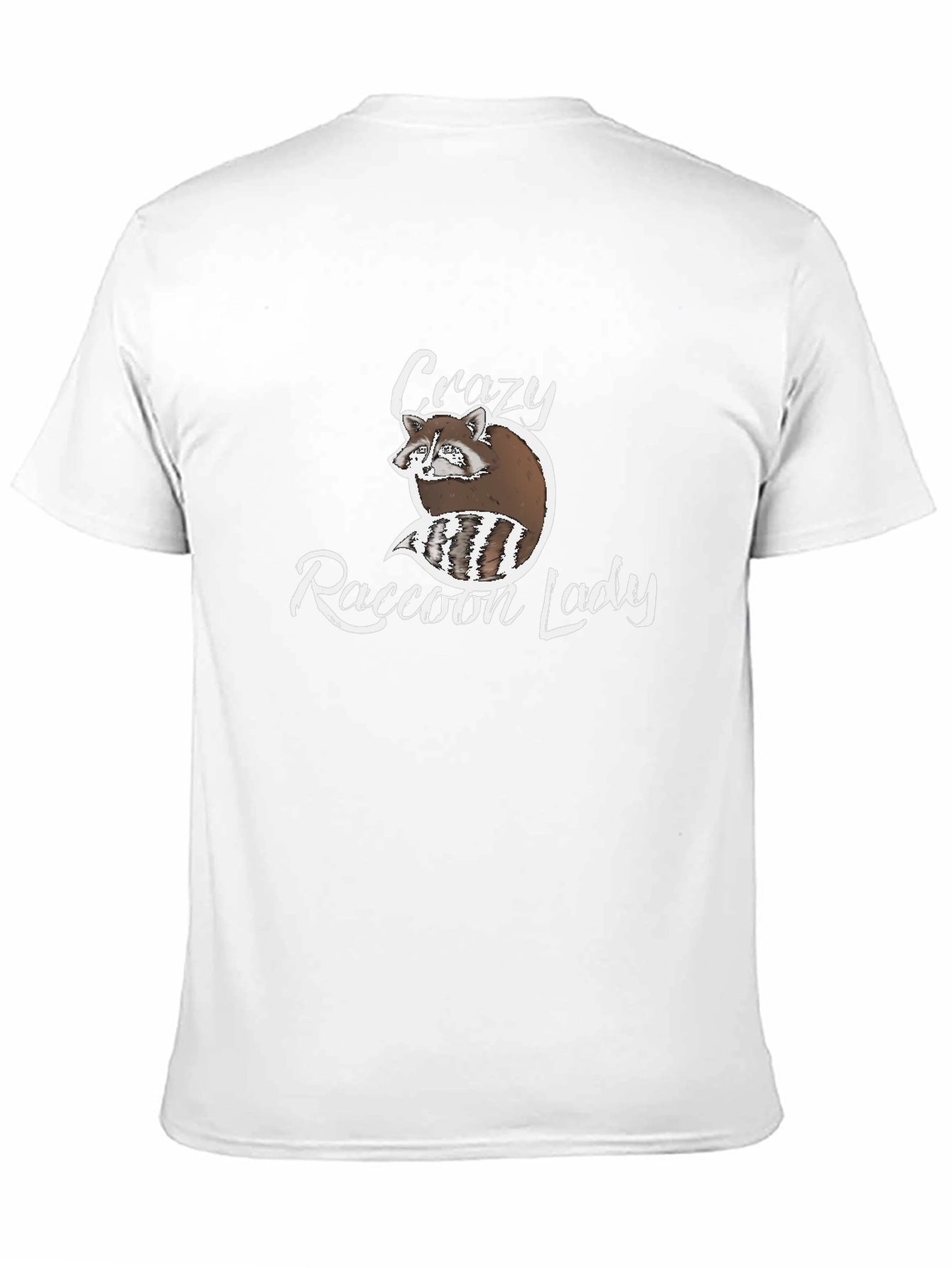 Black Crazy Raccoon Lady Graphic T-Shirt view 11