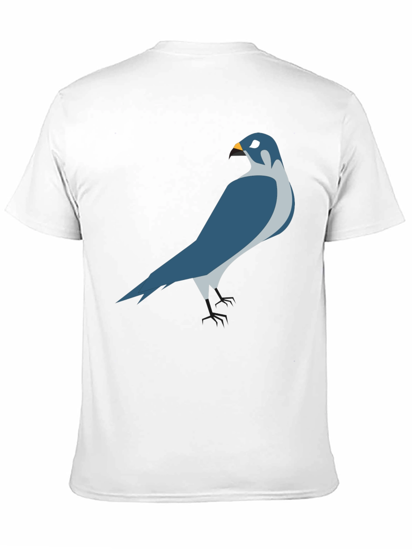 Black Cool Falcon Graphic T-Shirt - Black Cotton Blend view 11