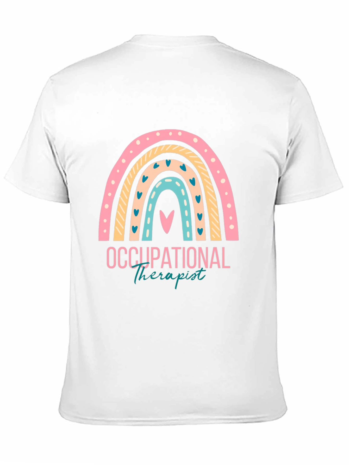 Black Occupational Therapist Rainbow T-Shirt view 11