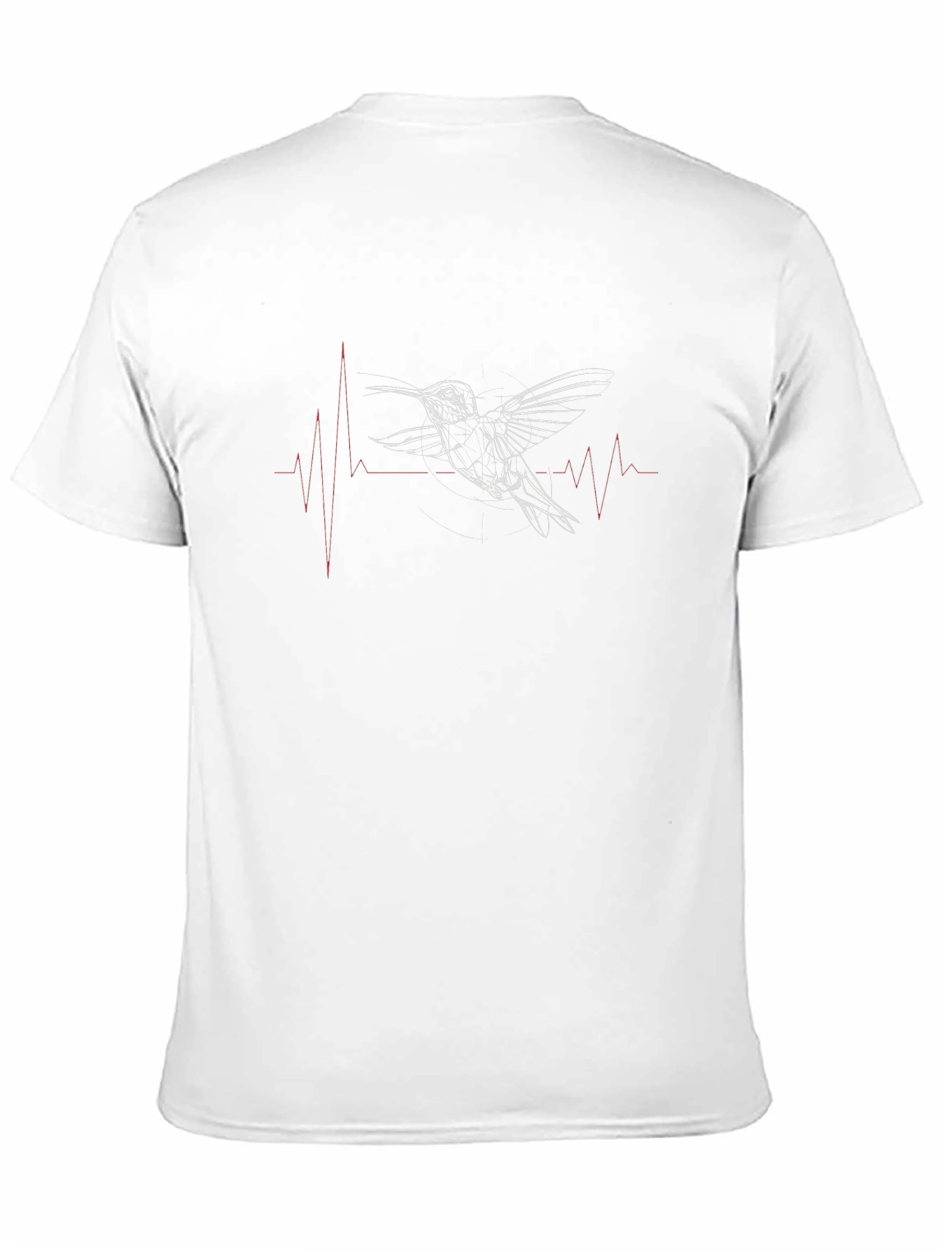 Black Hummingbird Heartbeat Graphic T-Shirt view 11