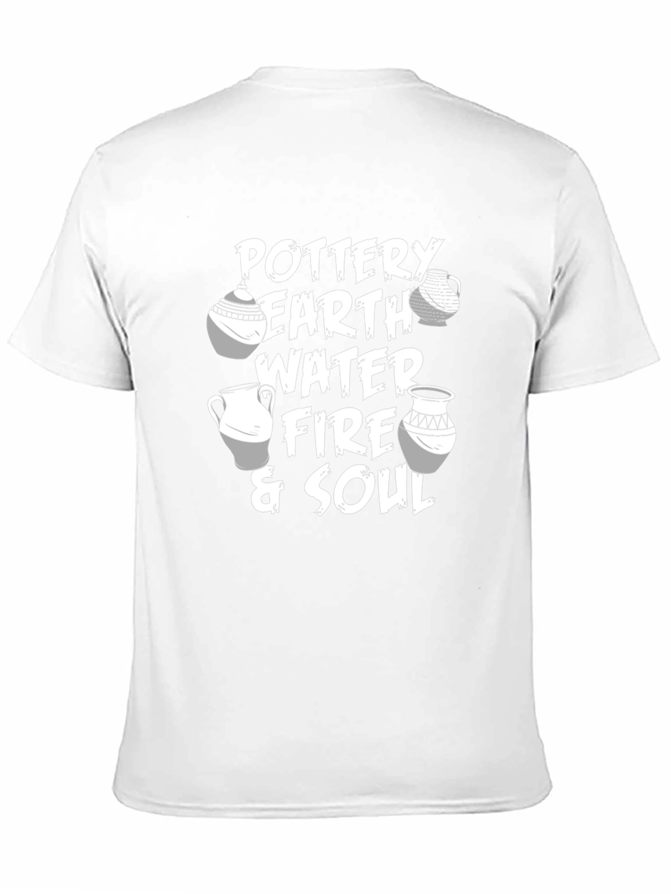Black Pottery Elements Graphic T-Shirt - Earth, Water, Fire & Soul view 11
