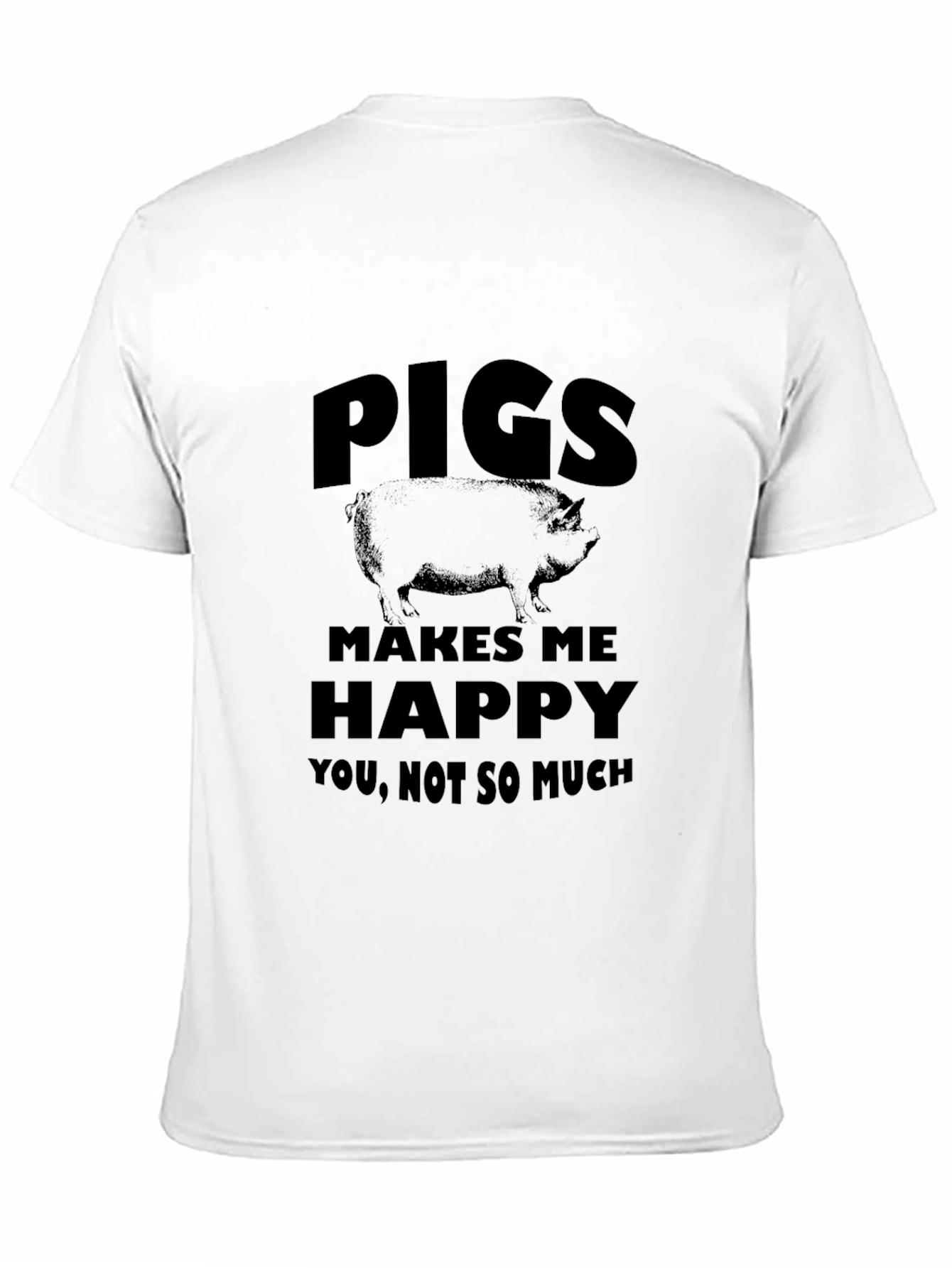 Black Pigs Make Me Happy T-Shirt view 11