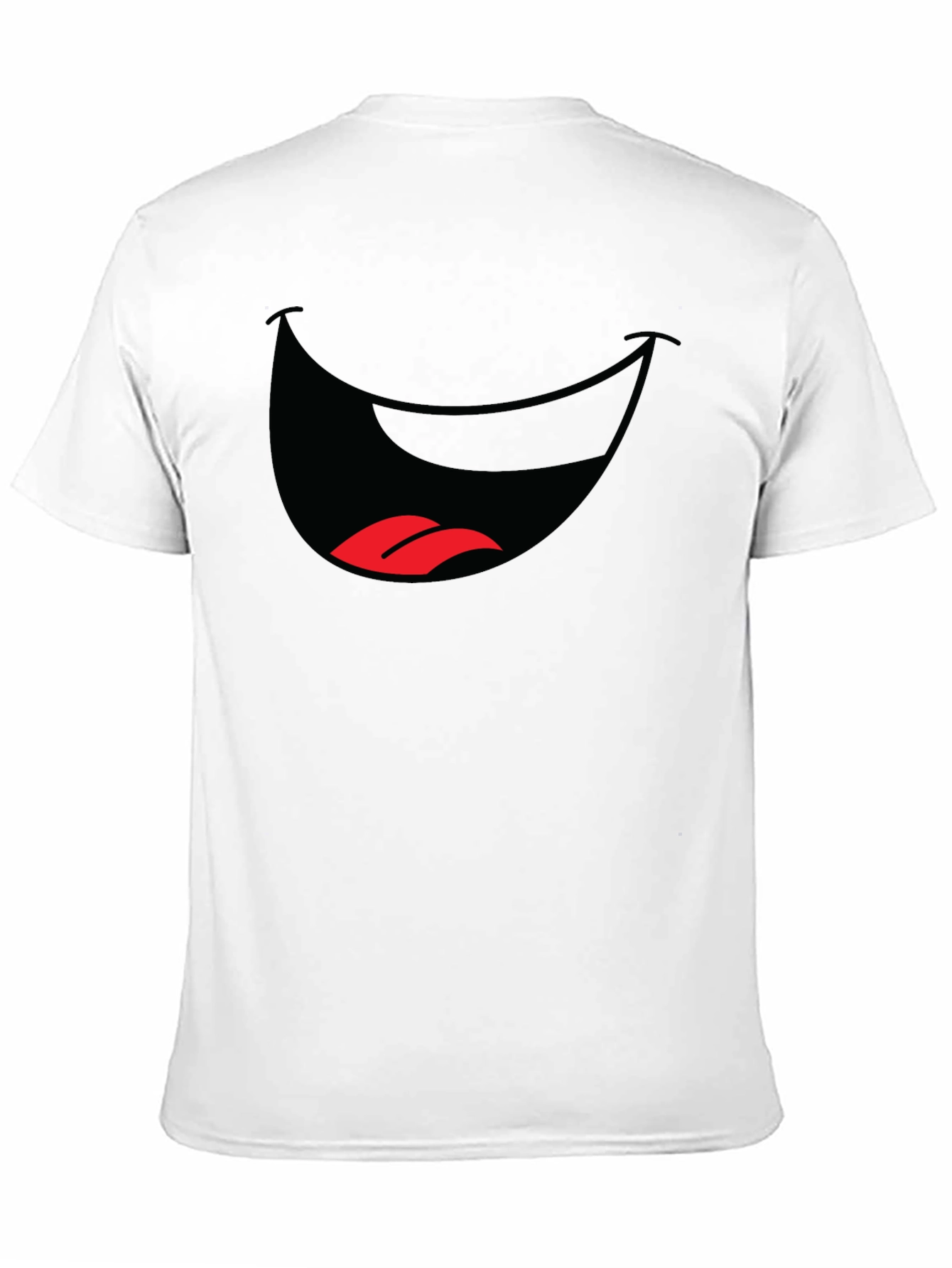 Black Funny Mouth Graphic T-Shirt - Black Cotton Tee view 11