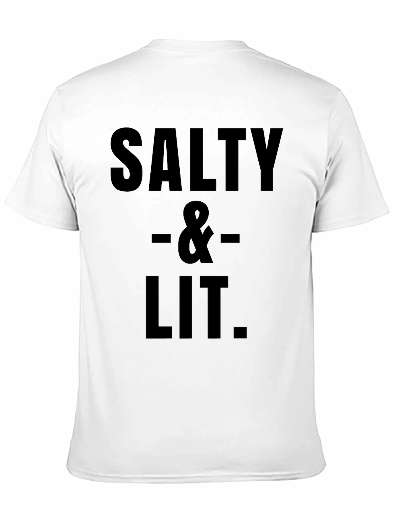 Black Salty & Lit Graphic Tee - Black Cotton Blend view 11