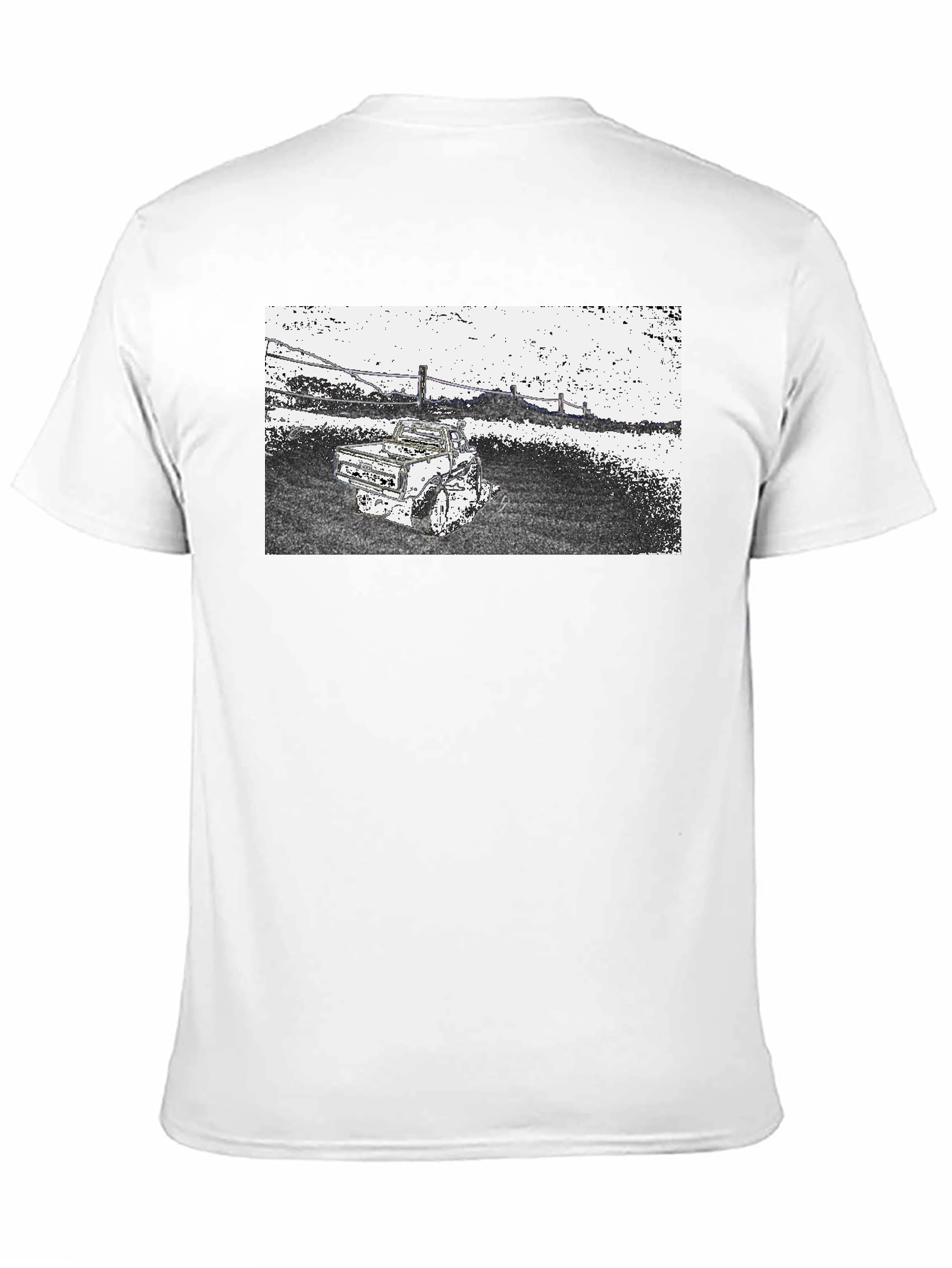Black Cool Vintage Truck T-Shirt view 11