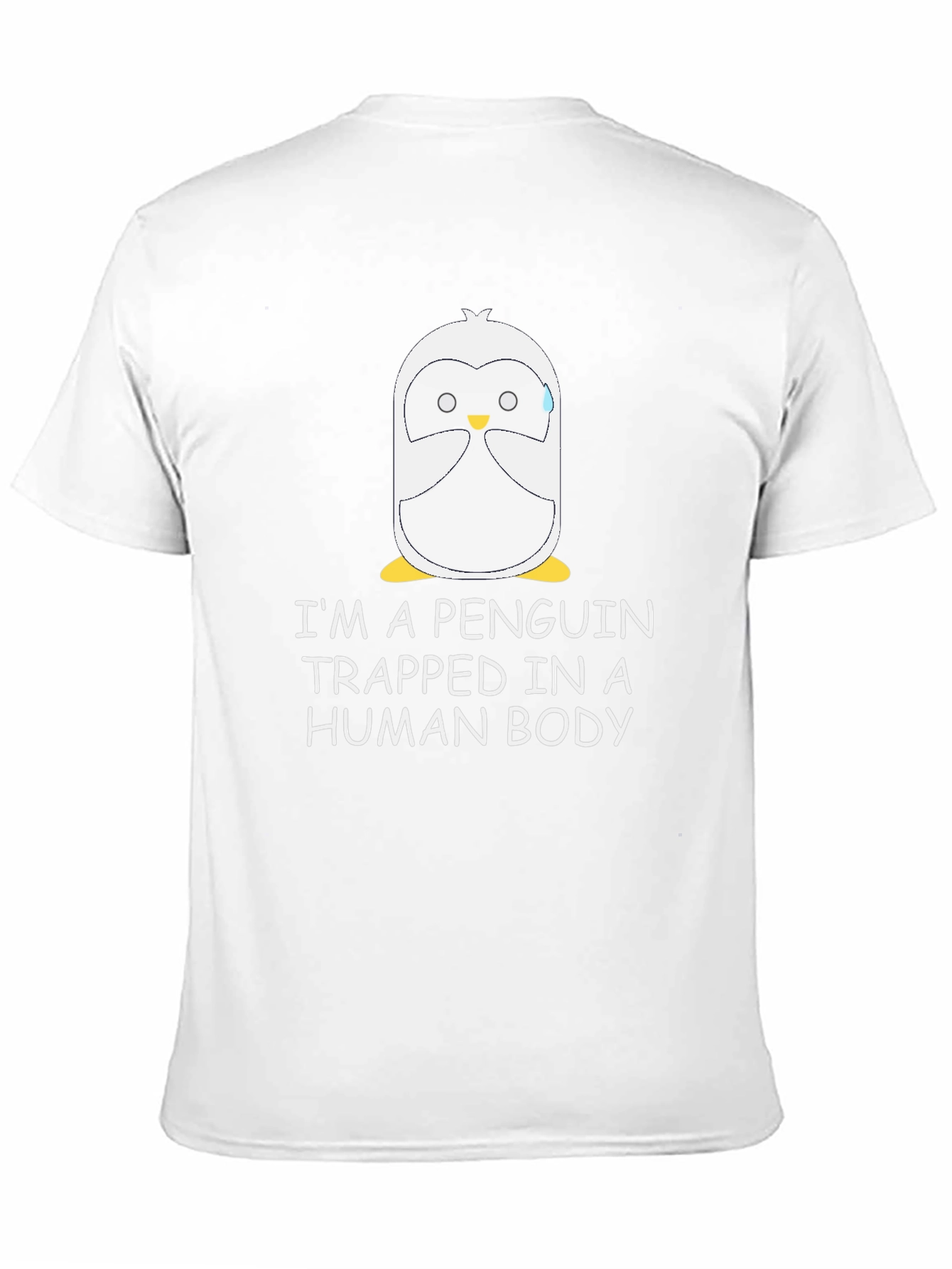 Black Penguin Trapped in a Human Body T-Shirt view 11