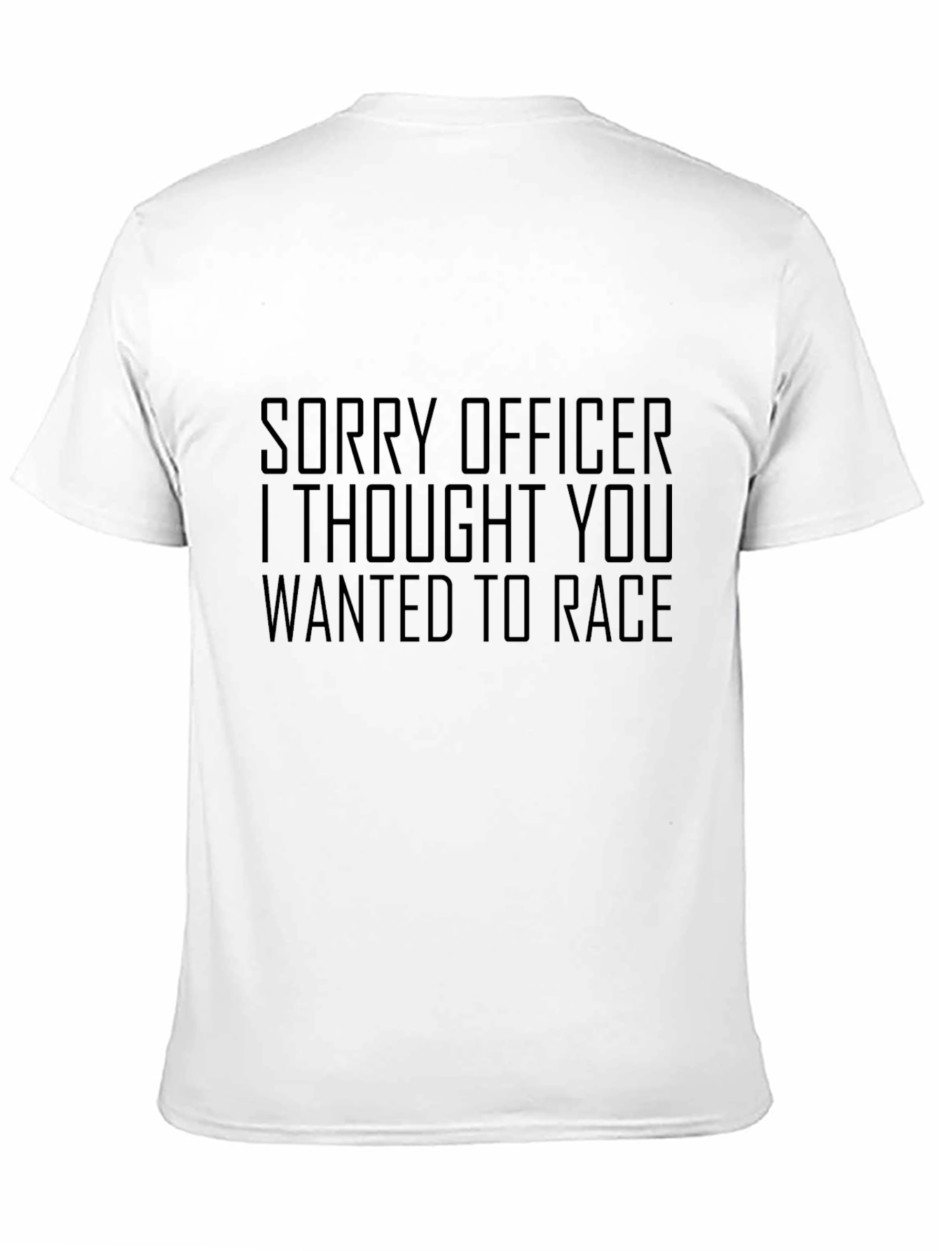 Black Funny Sorry Officer T-Shirt view 11
