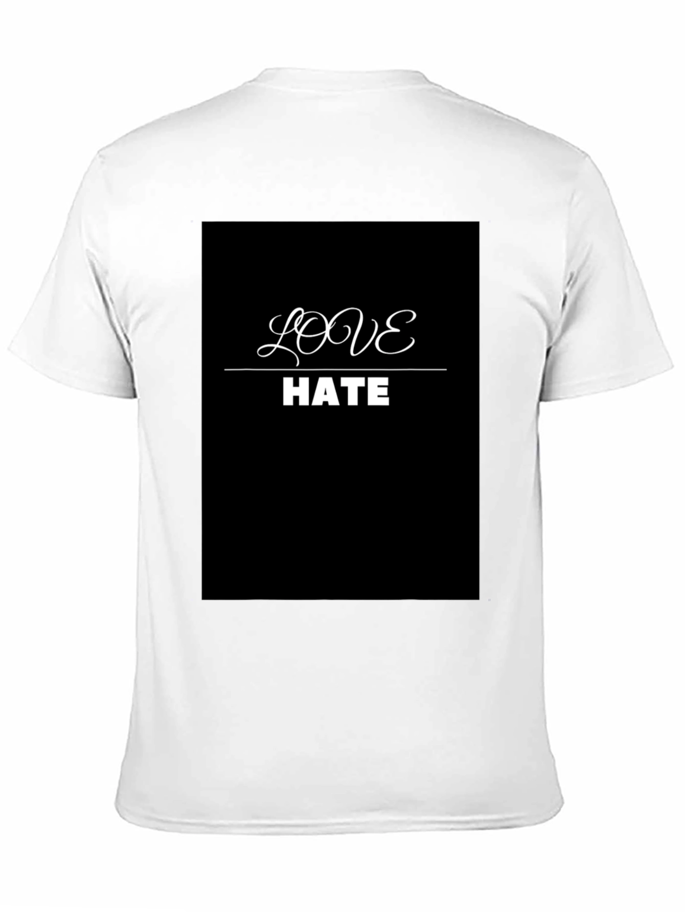 Black Love Hate Graphic Tee - Modern Contrast view 11