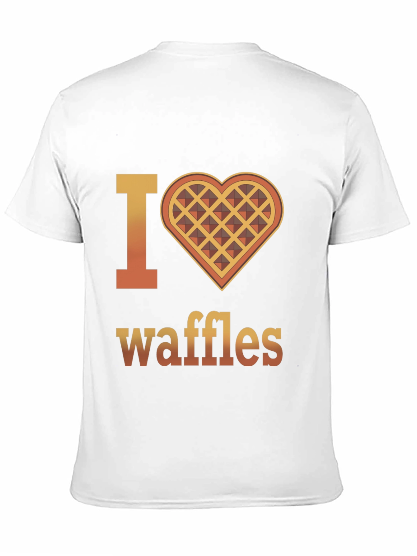 Black I Heart Waffles Graphic T-Shirt - Novelty Tee view 11