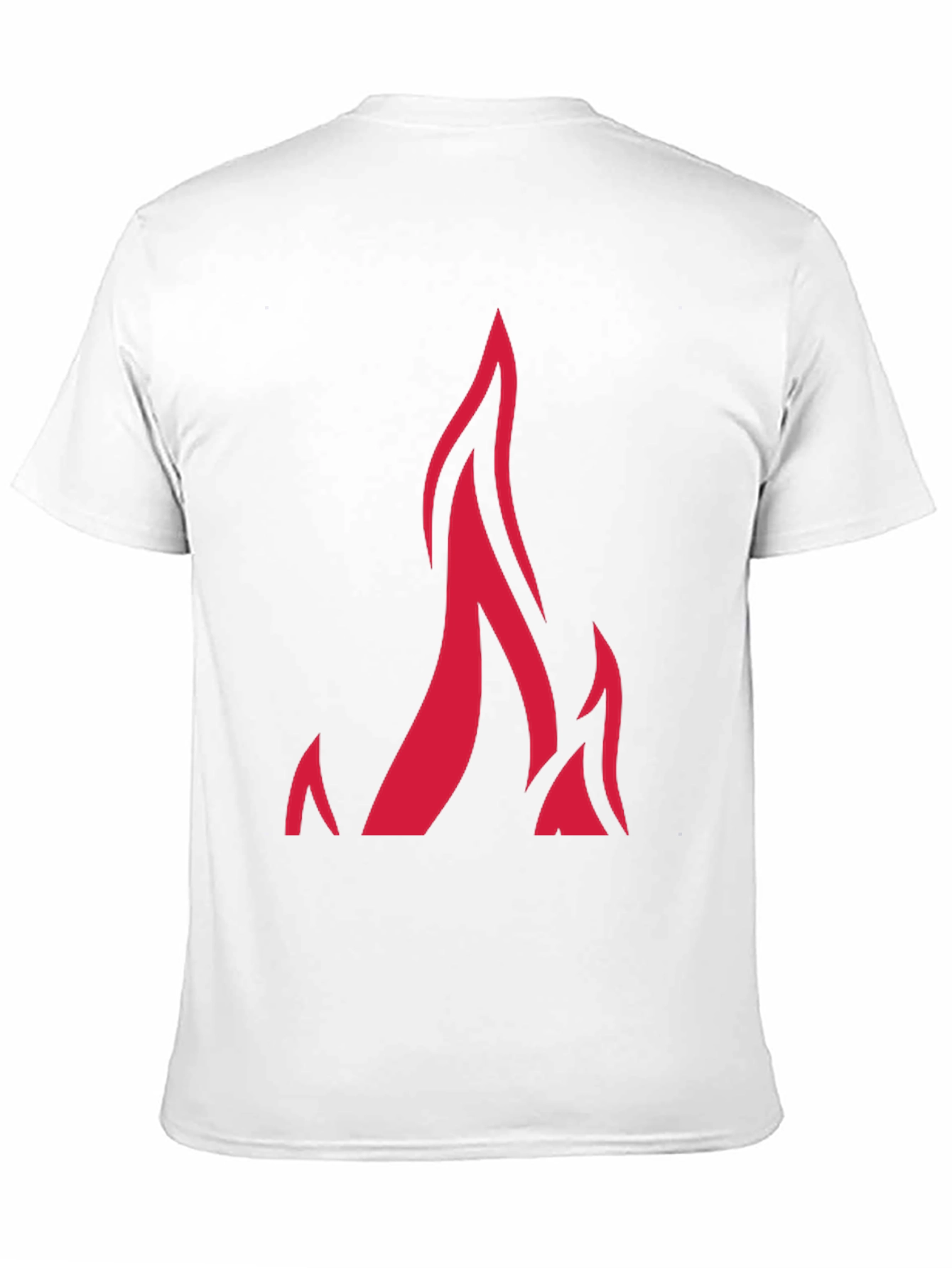 Black Fiery Red Flame Graphic Black T-Shirt view 11