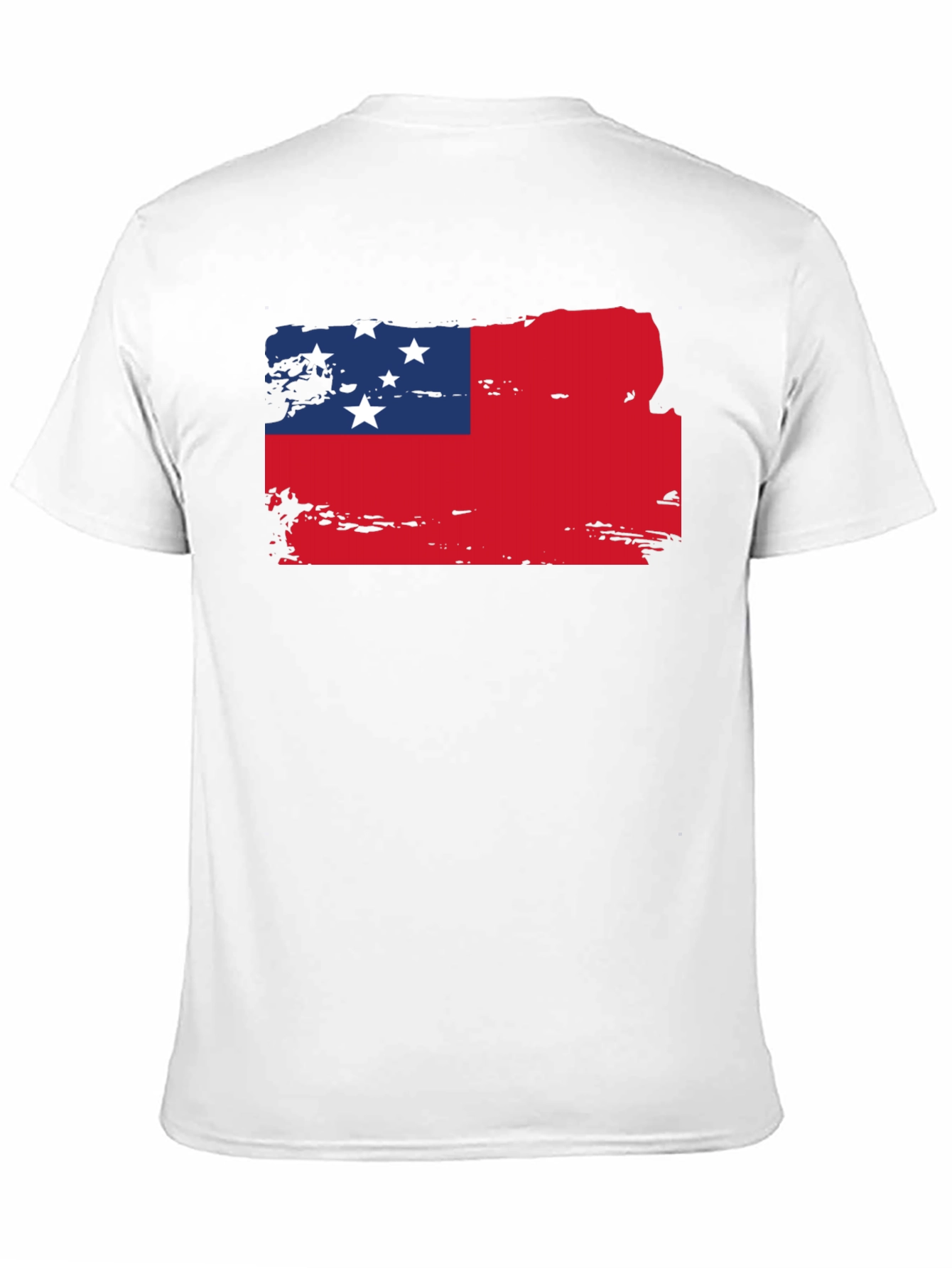 Black Samoa Flag Graphic Tee - Black Cotton T-Shirt view 11