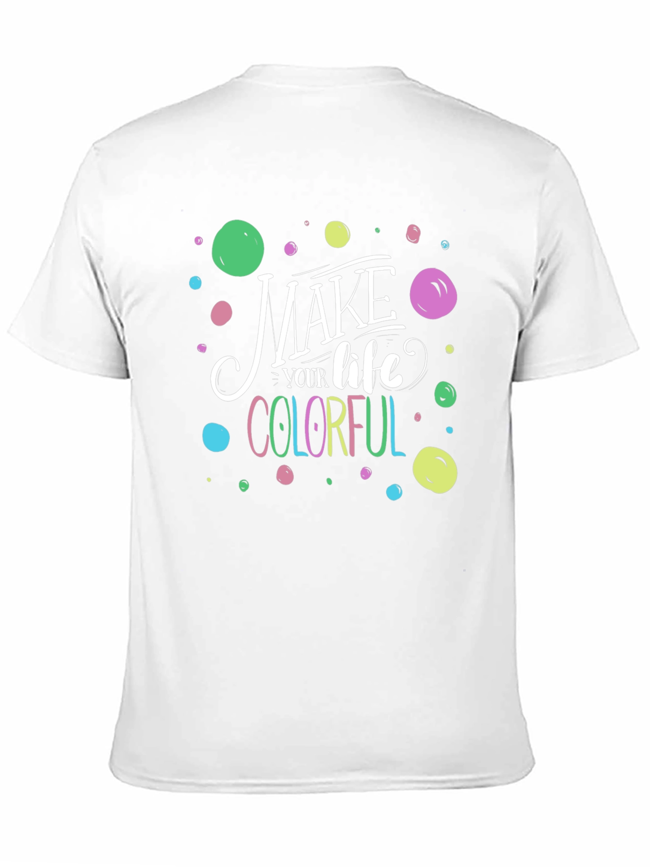 Black Colorful Life T-Shirt - Trendy Graphic Tee view 11