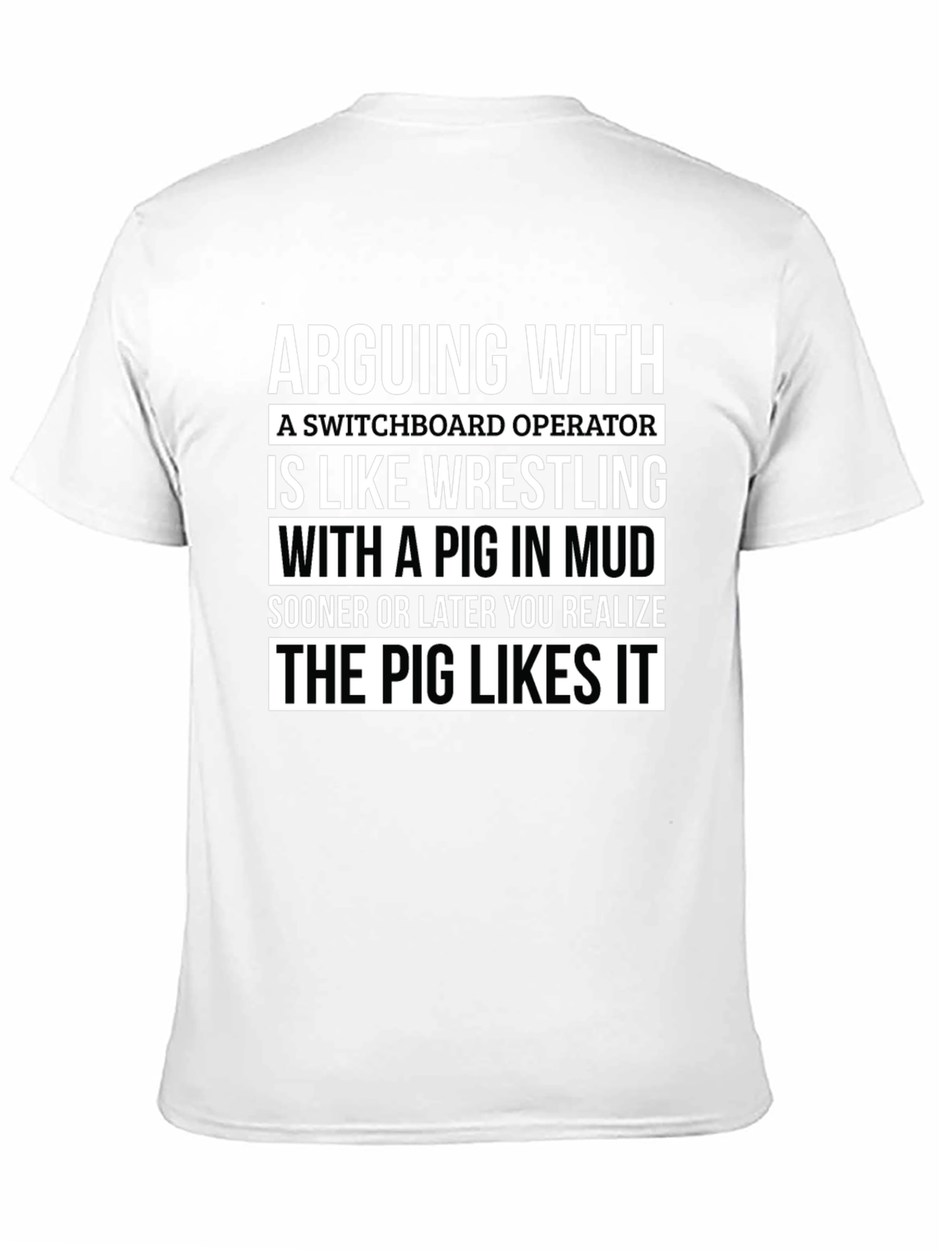 Switchboard Operator Pig Humor T-Shirt - 11