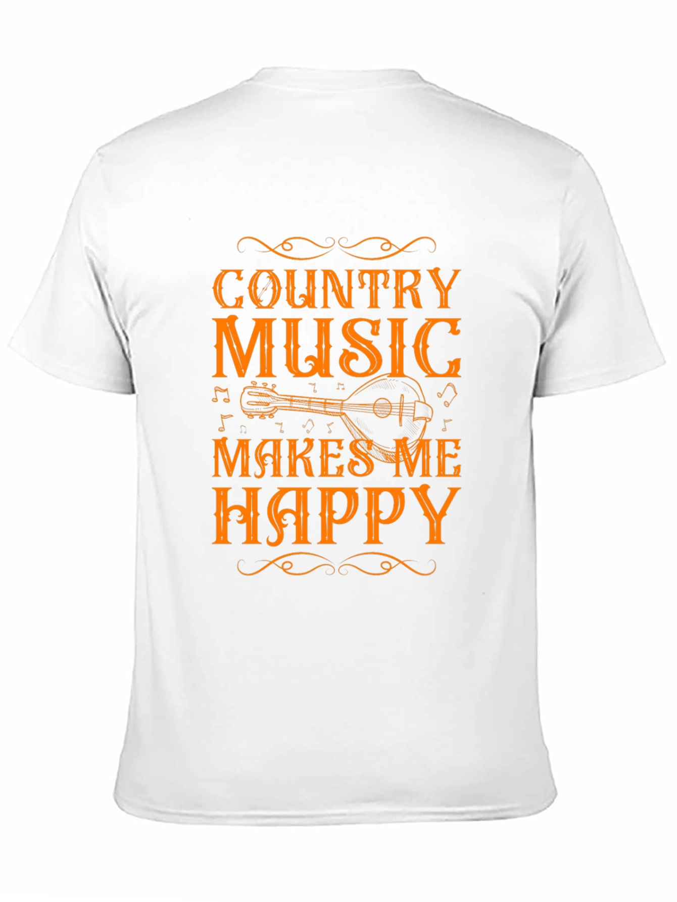 Black Country Music Makes Me Happy Black T-Shirt view 11