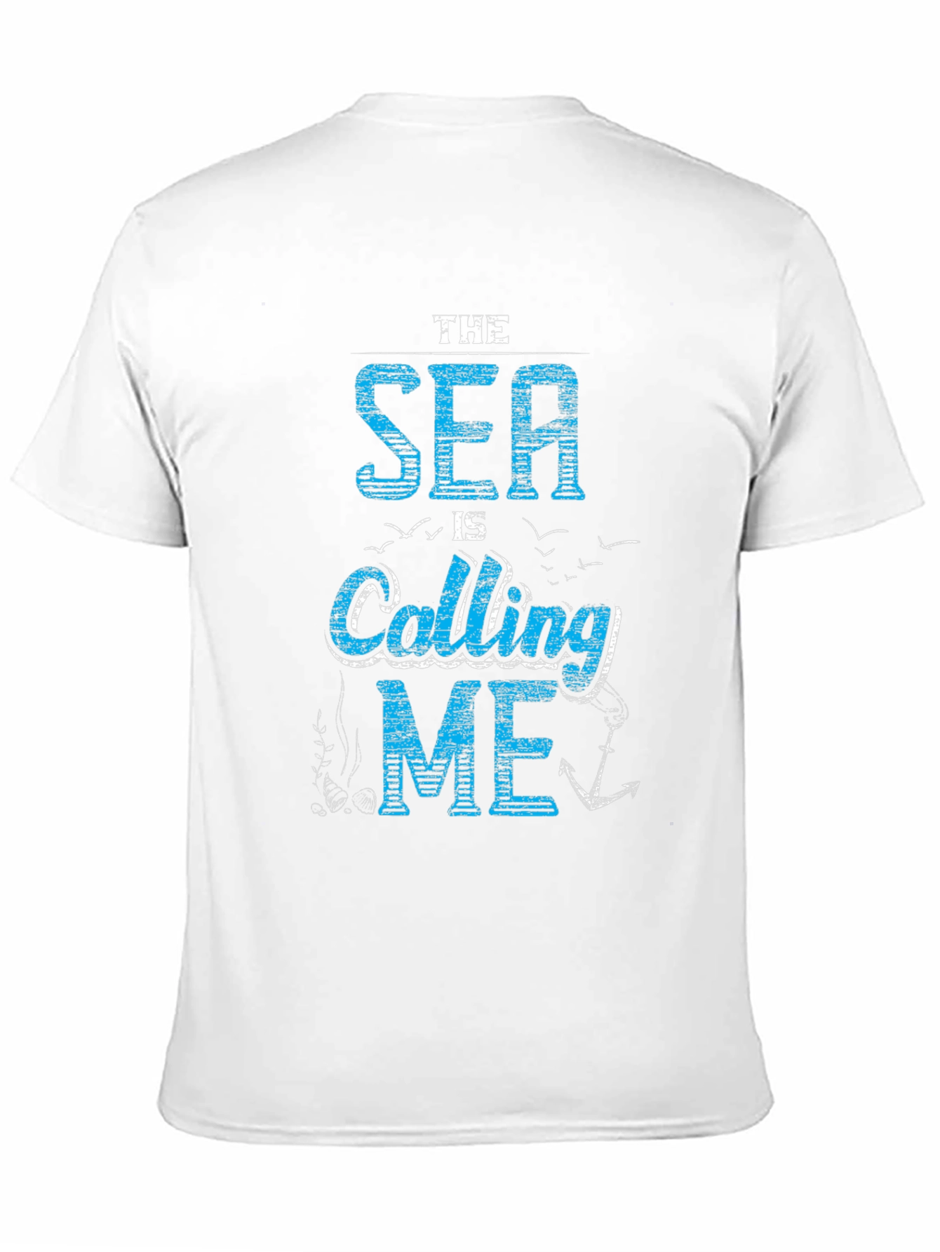 Black The Sea Is Calling Me - Men's Graphic T-Shirt view 11