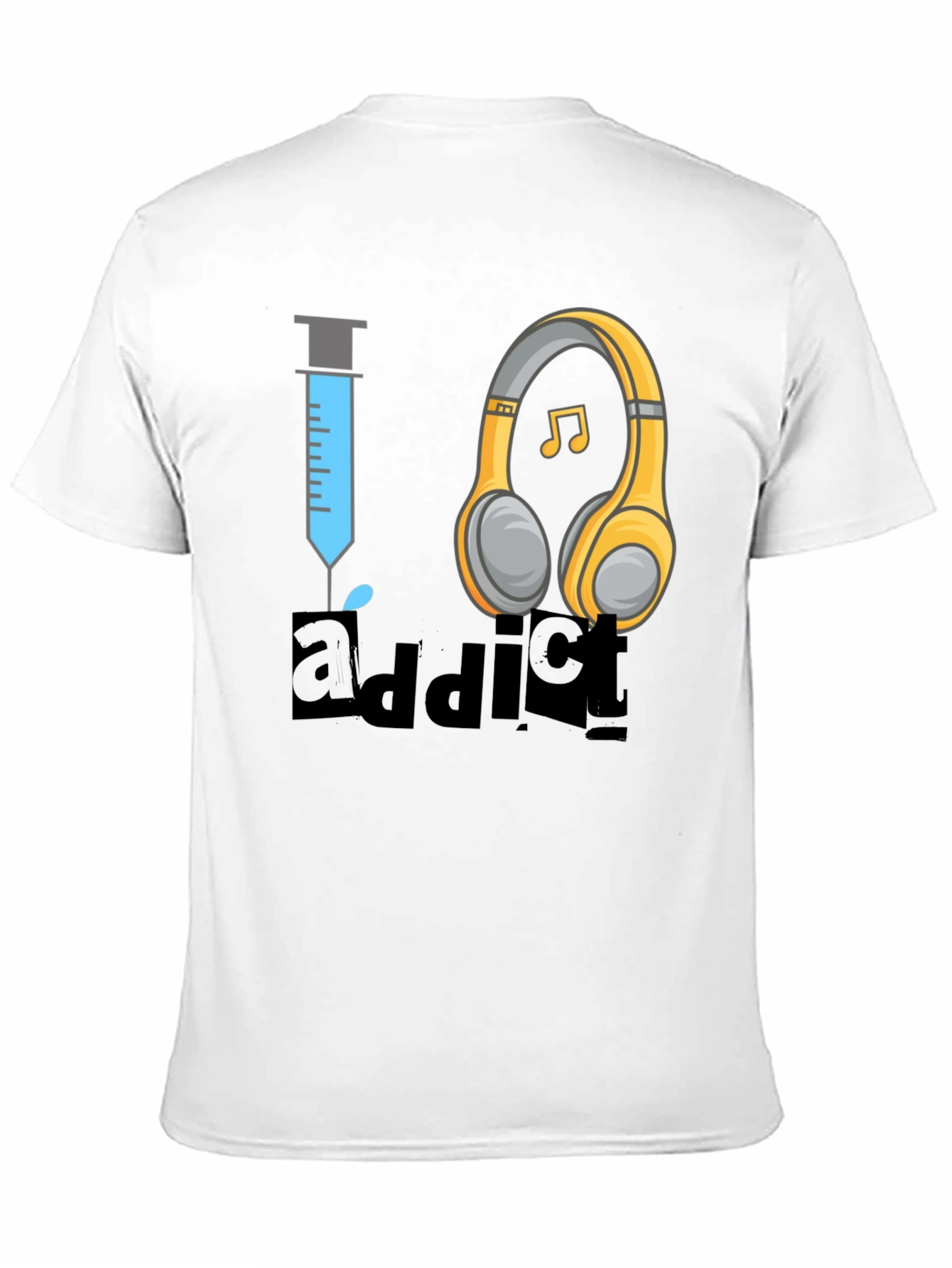 Black Music Addict T-Shirt - Novelty Graphic Tee view 11