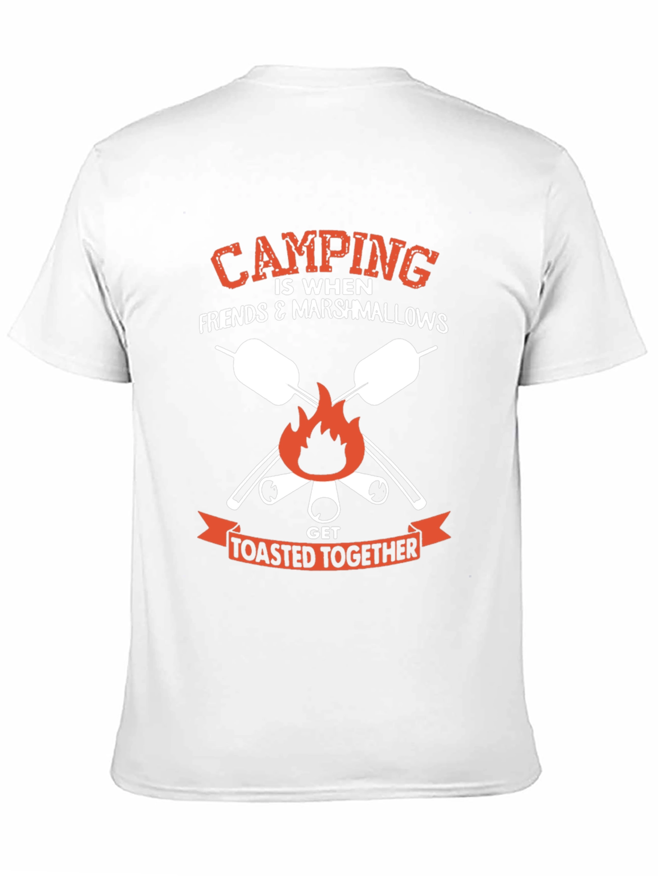 Black Camping Marshmallow Toasted Together Graphic Tee view 11