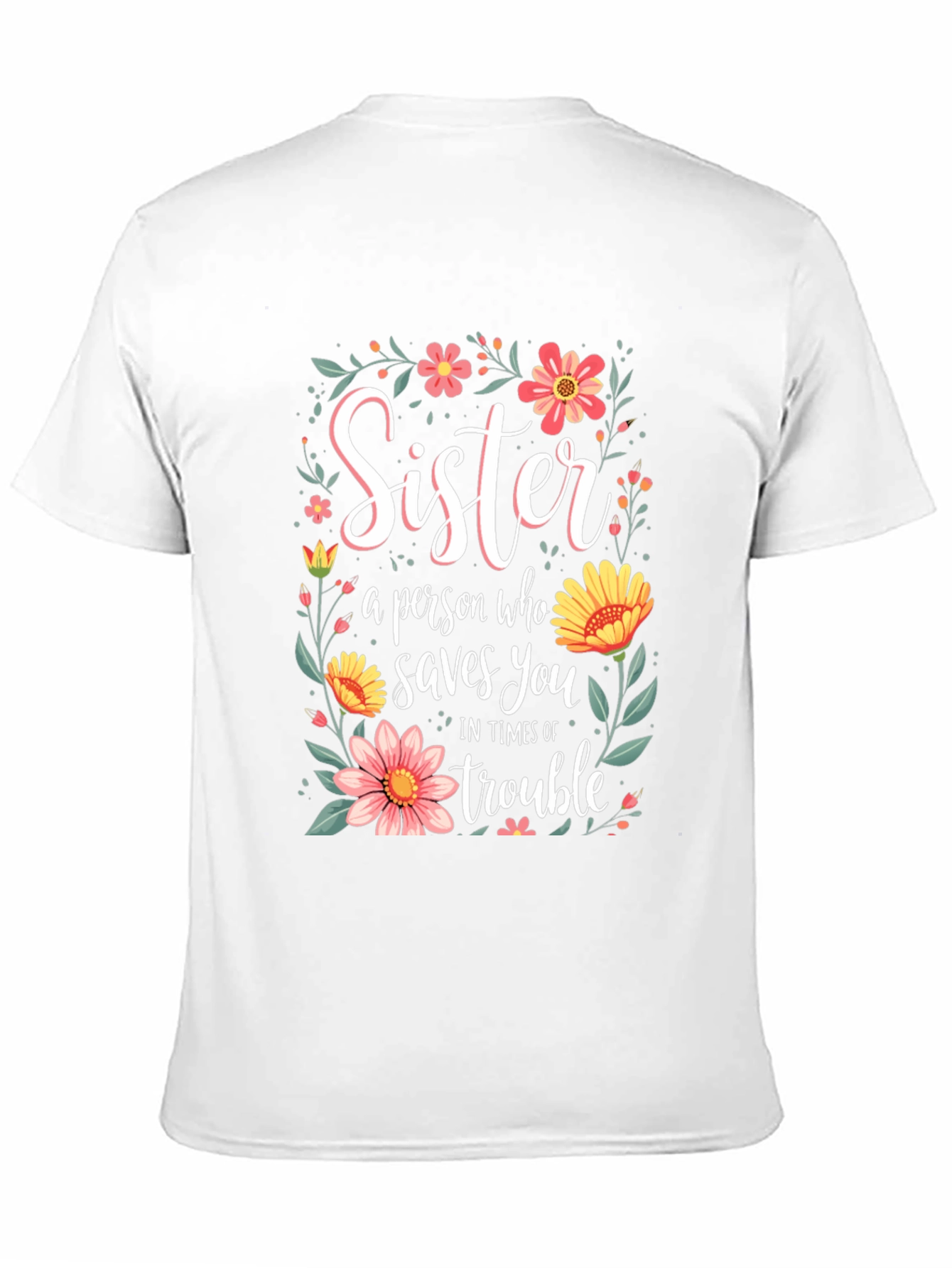 Black Sister Saves You Floral T-Shirt view 11