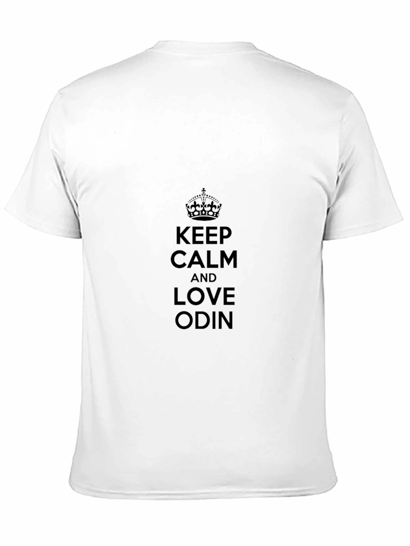 Black Keep Calm and Love Odin Black T-Shirt view 11