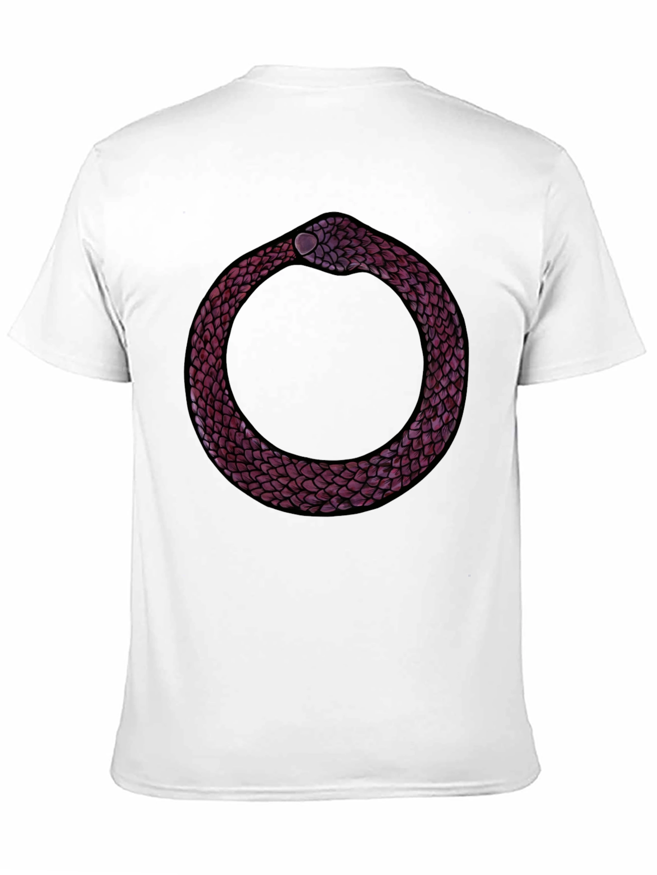 Black Ouroboros Snake Graphic Tee - Symbolic Design view 11