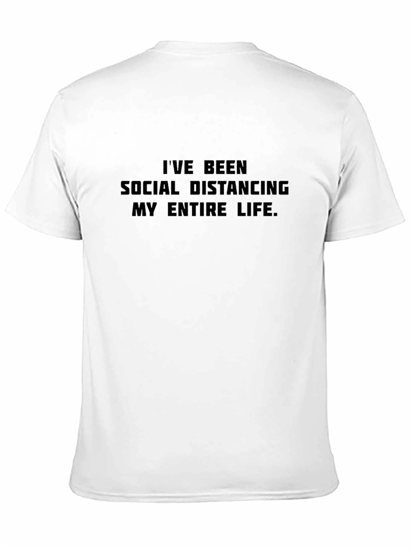 Black Social Distancing T-Shirt - Introvert Humor Tee view 11