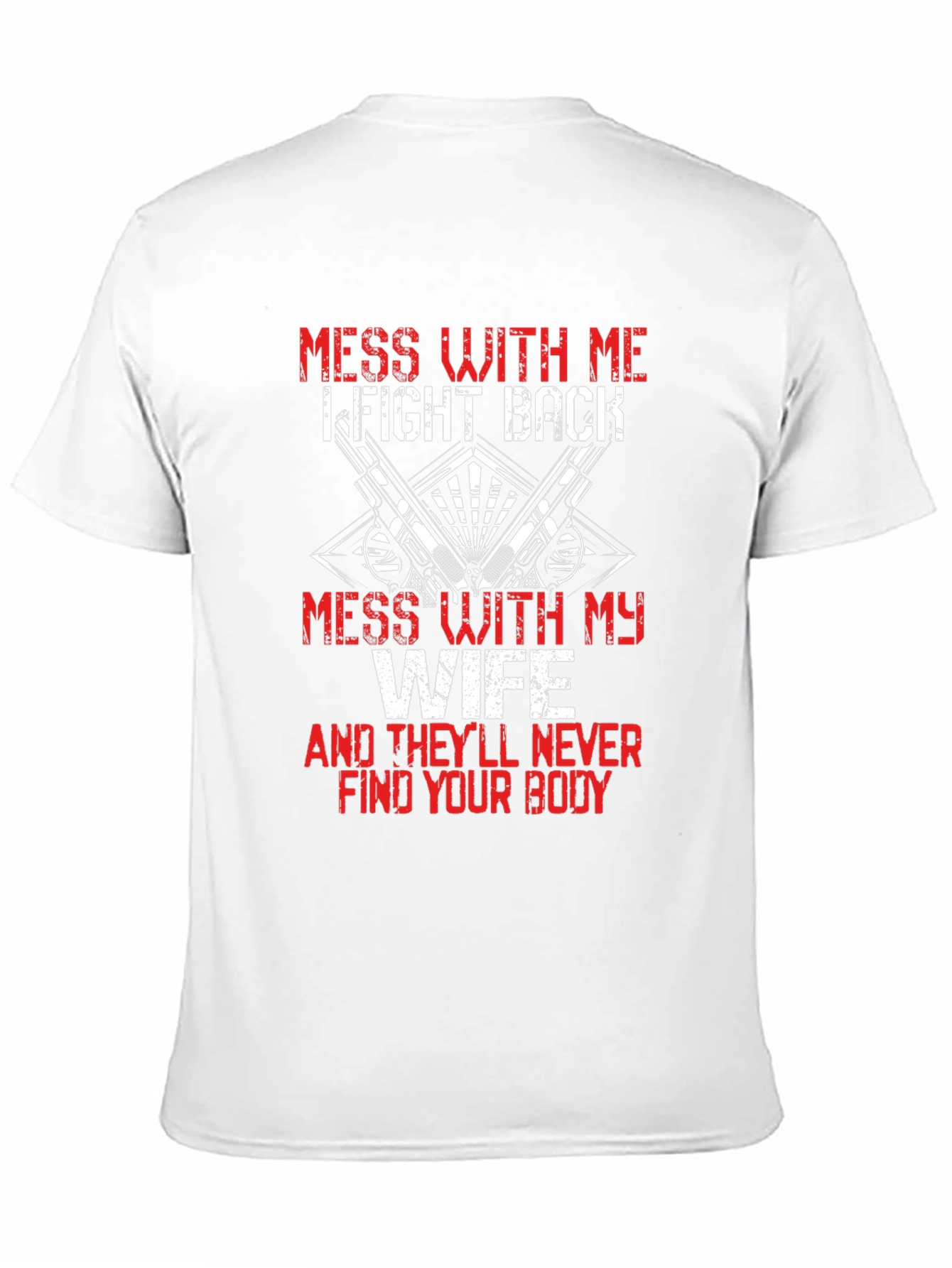Black Mess With My Wife Graphic T-Shirt view 11
